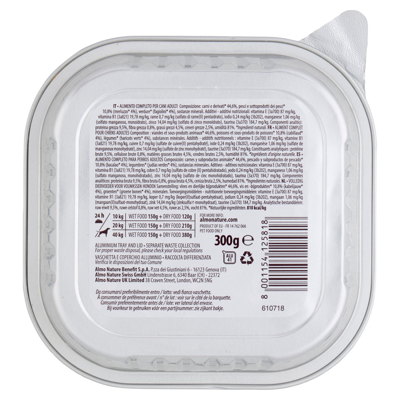Umido cane con merluzzo e fagiolini 300 gr - Immagine 51