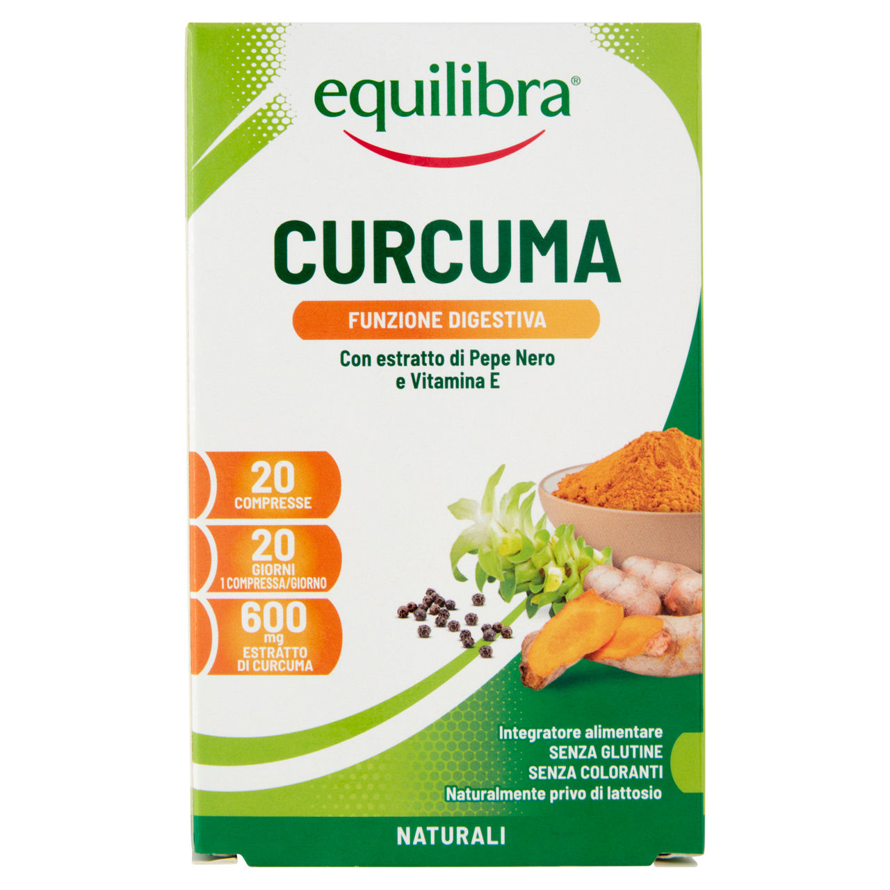 INTEGRATORE EQUILIBRA CURCUMA 20 CPR GR 18,18 - Immagine 01