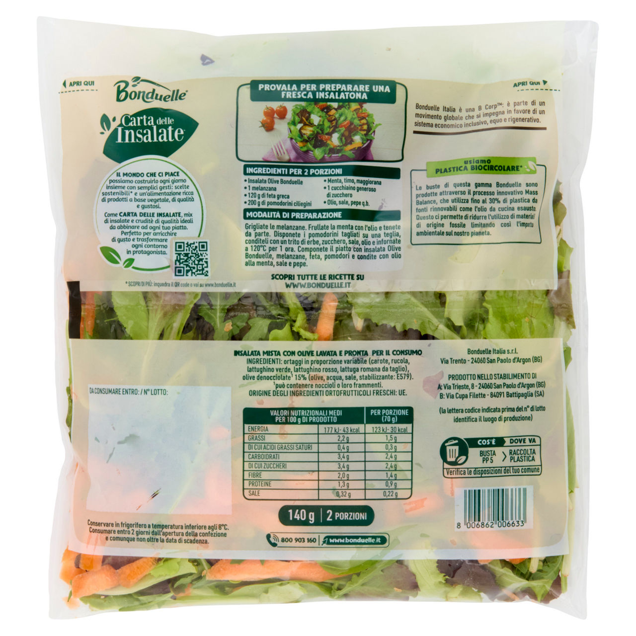 Mix insalata con carote e olive nere 140 gr - Immagine 51