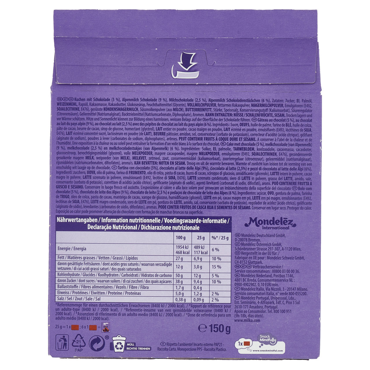 Merendine al cioccolato al latte Choco Brownie 6 pz x 25 gr - Immagine 21