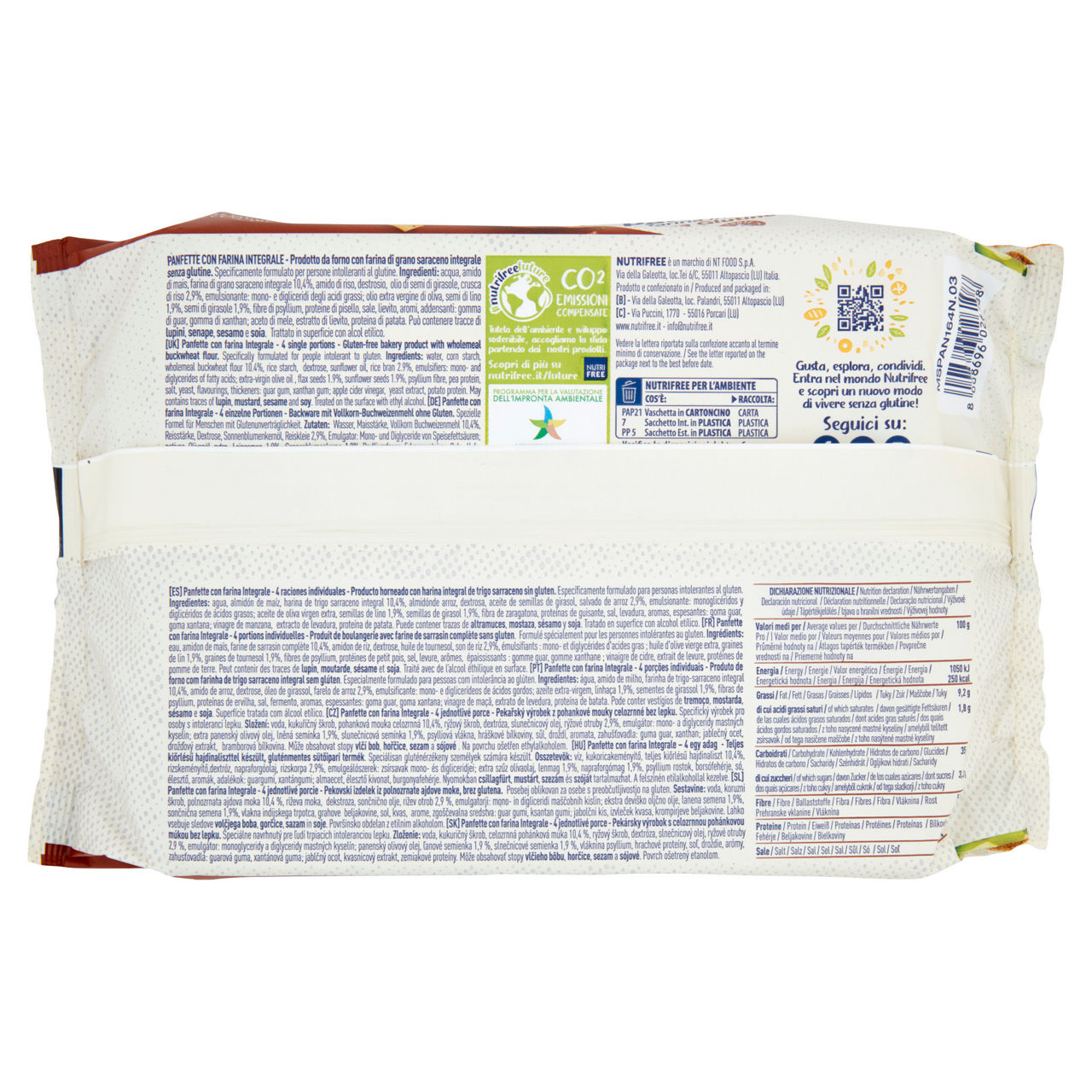 Pane a fette con farina integrale senza glutine 4 monoporzioni 340 gr - Immagine 21