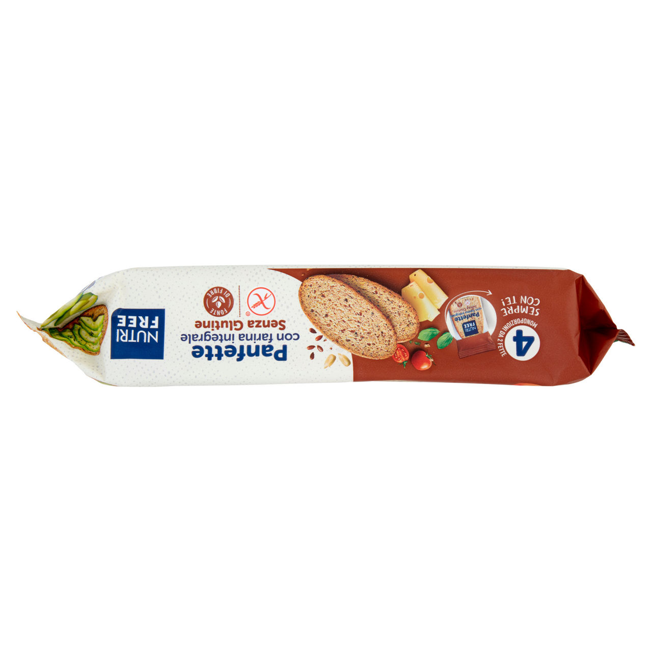 Pane a fette con farina integrale senza glutine 4 monoporzioni 340 gr - Immagine 51