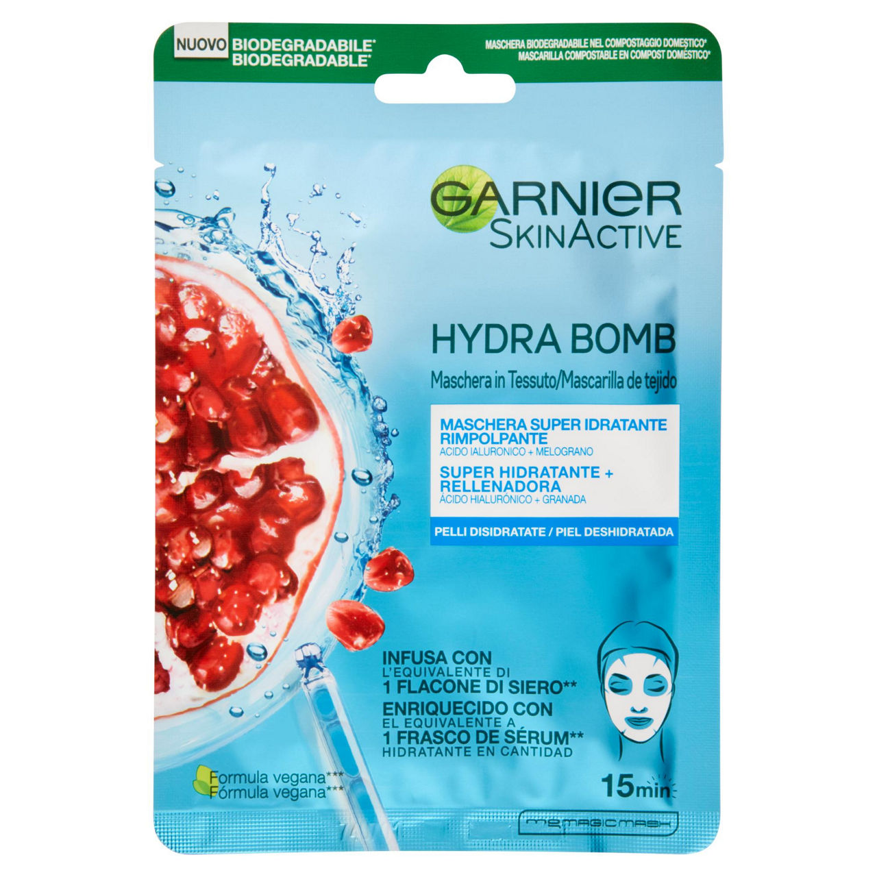 Maschera viso in tessuto rimpolpante Hydra Bomb 1 pz - Immagine 01