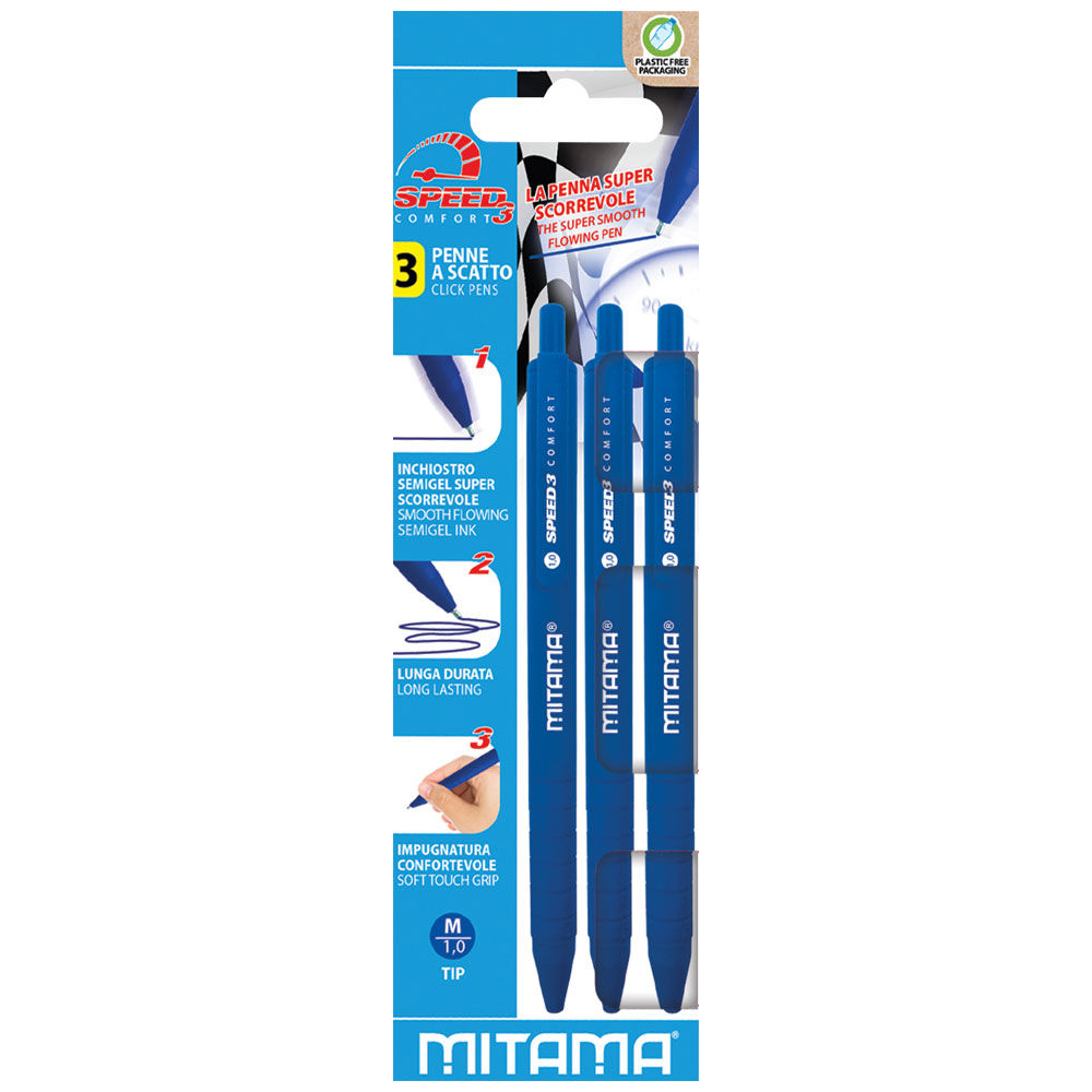Penna sfera scatto speed blu
