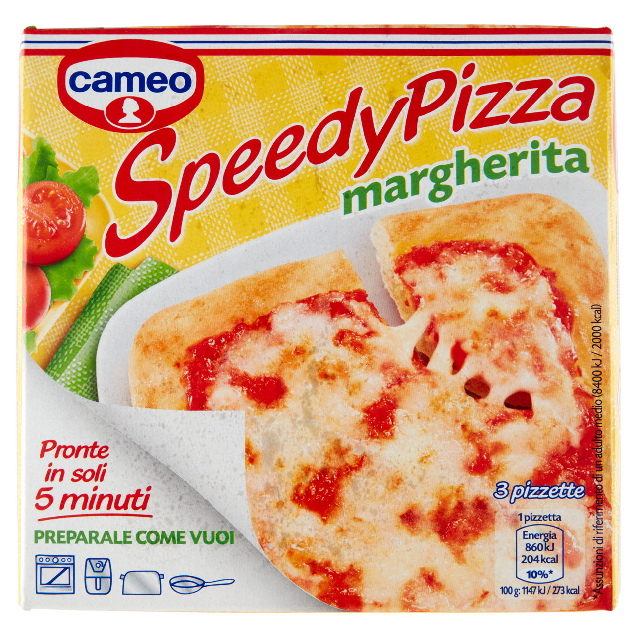 Pizzette Margherita 3 pz 225 gr