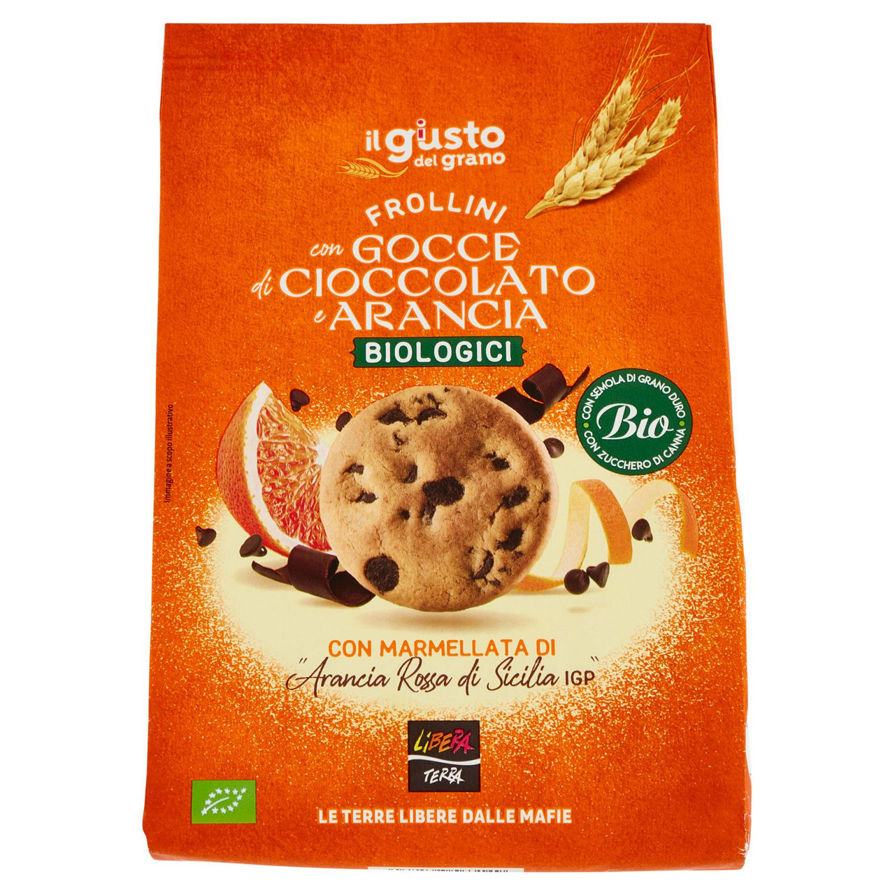 Frollini con gocce di cioccolato e marmellata di Arancia Rossa di Sicilia IGP bio 300 gr - Immagine 01