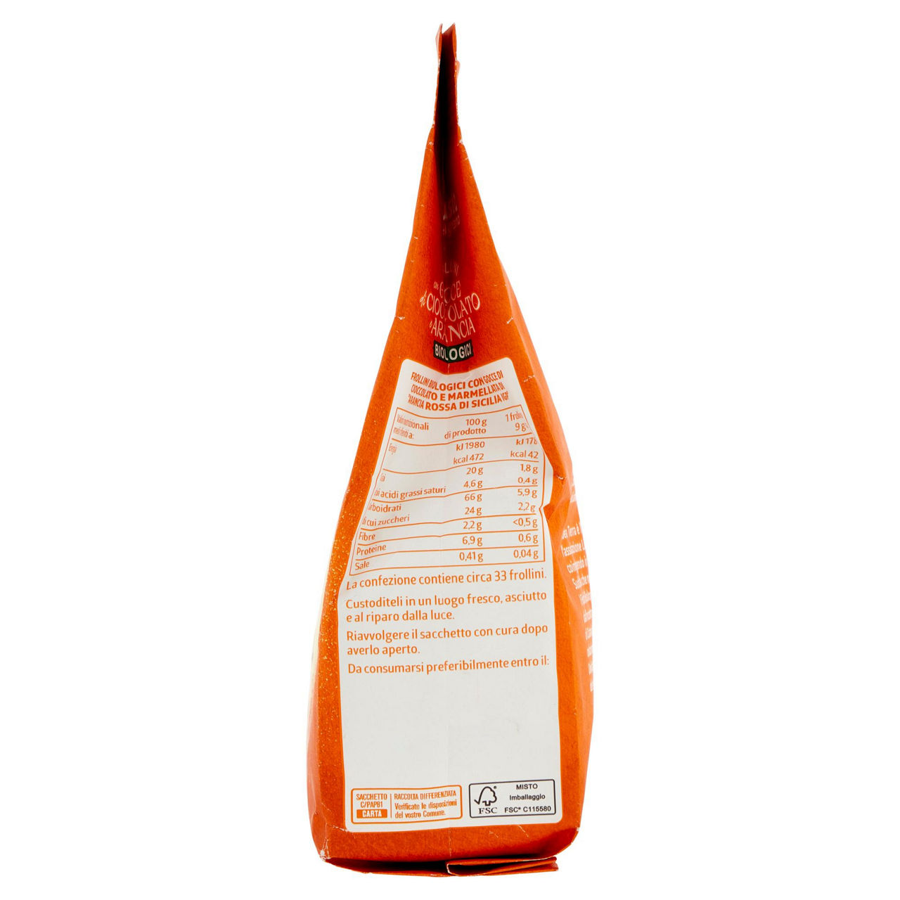 Frollini con gocce di cioccolato e marmellata di Arancia Rossa di Sicilia IGP bio 300 gr - Immagine 51