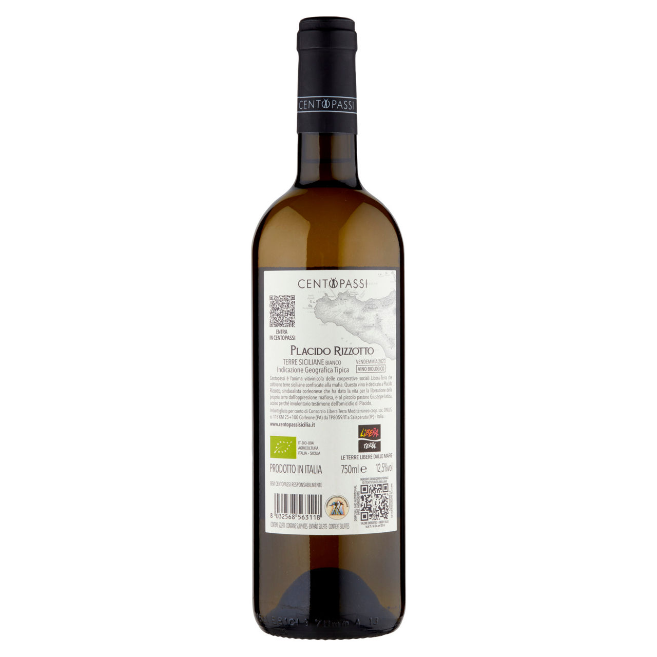 Vino bianco Placido Rizzotto Terre Siciliane IGT bio 750 ml - Immagine 11