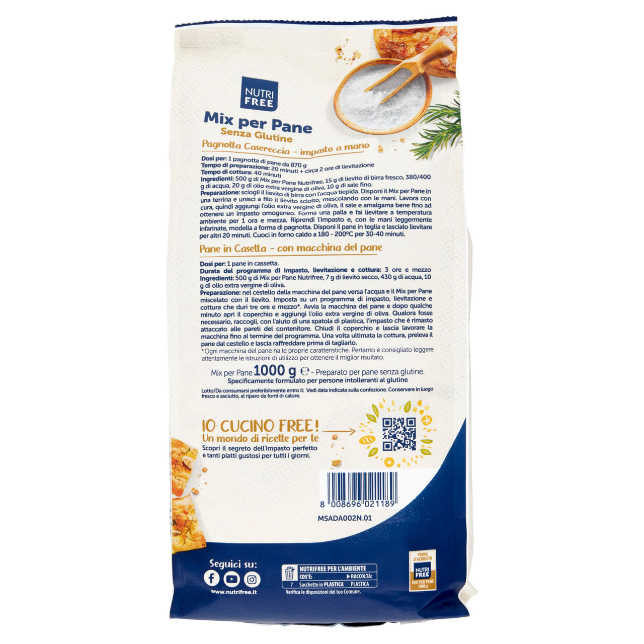 Preparato per pane senza glutine 1 kg - Immagine 11
