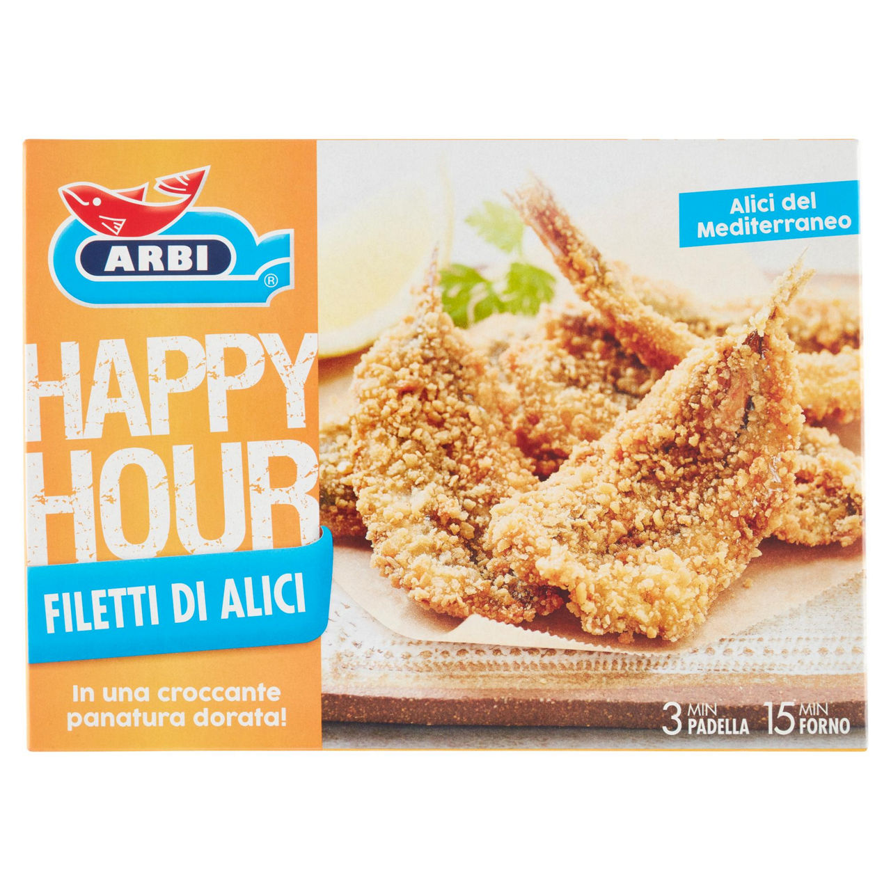 Filetti di alici del Mediterraneo impanati prefritti e surgelati 180 gr - Immagine 01