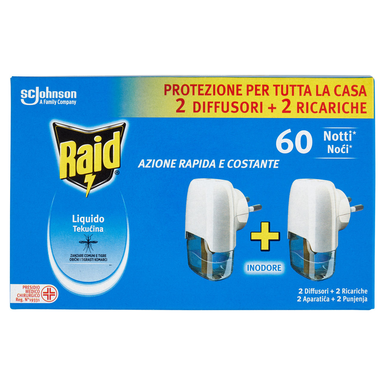 Insetticida elettroemanatore con ricarica liquida 2 pz - Immagine 01