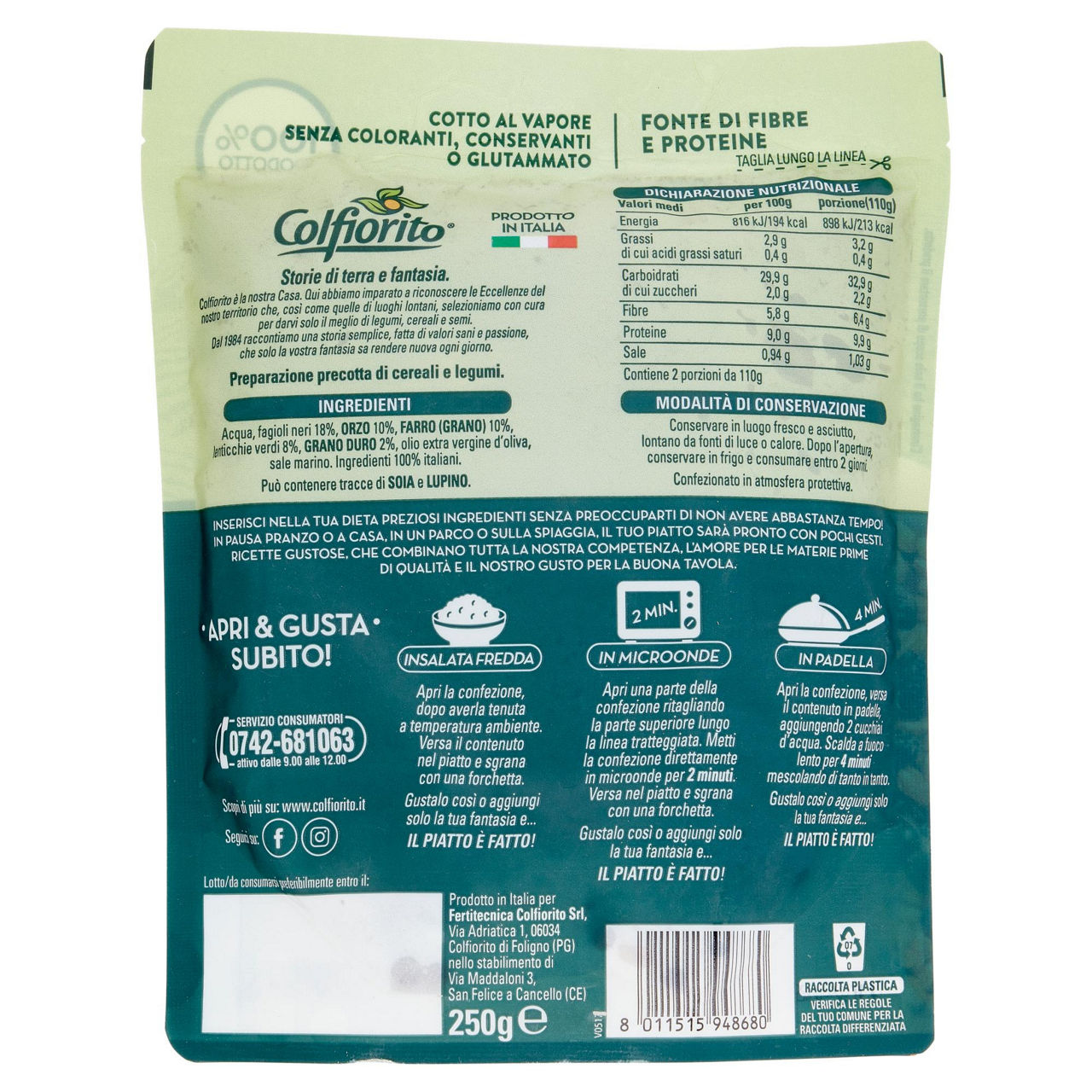 Preparazione precotta di farro e legumi 250 gr - Immagine 31