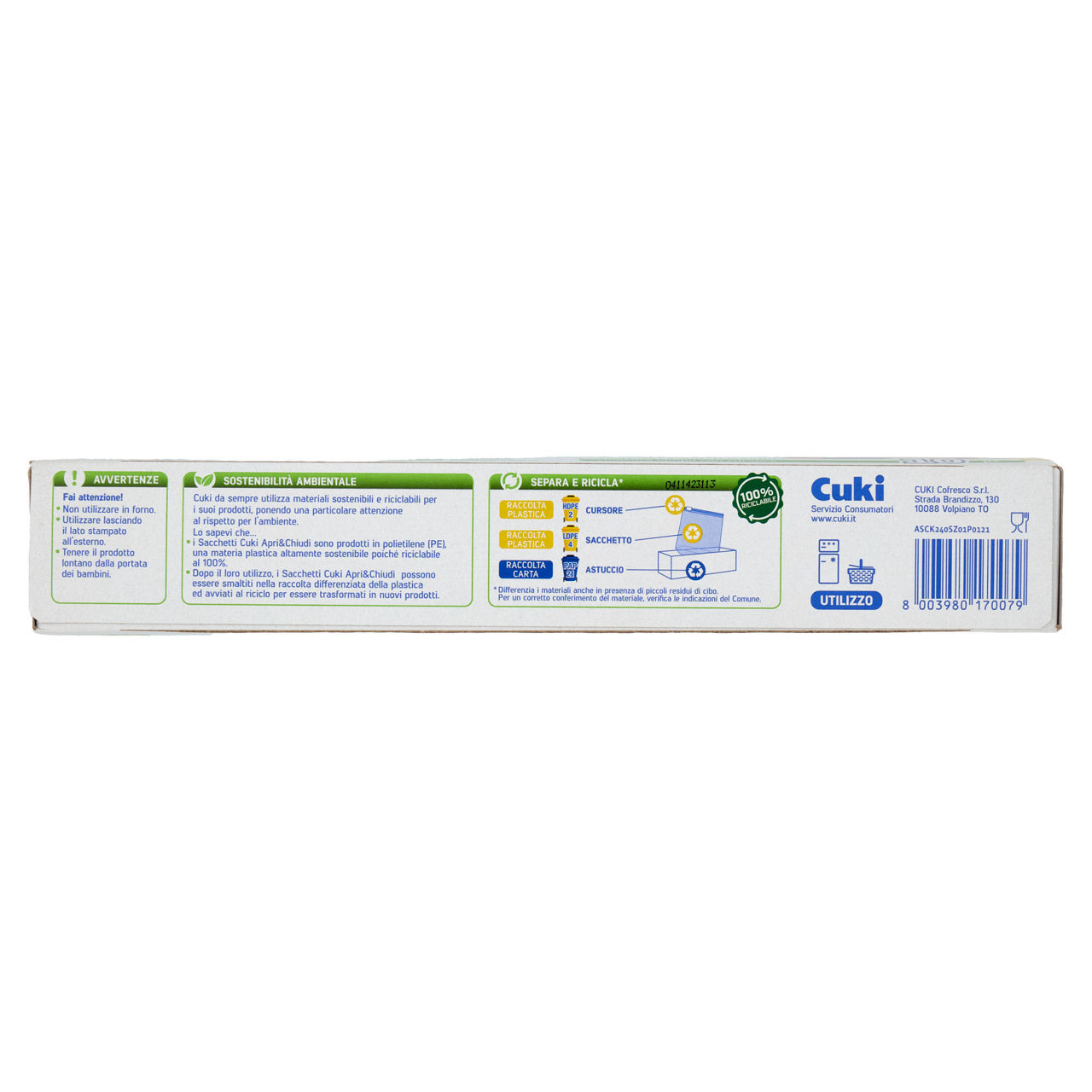 Sacchetti freezer cuki  apri&chiudi ermetici con cursore grandi cm 27x25 lt 3 - Immagine 61