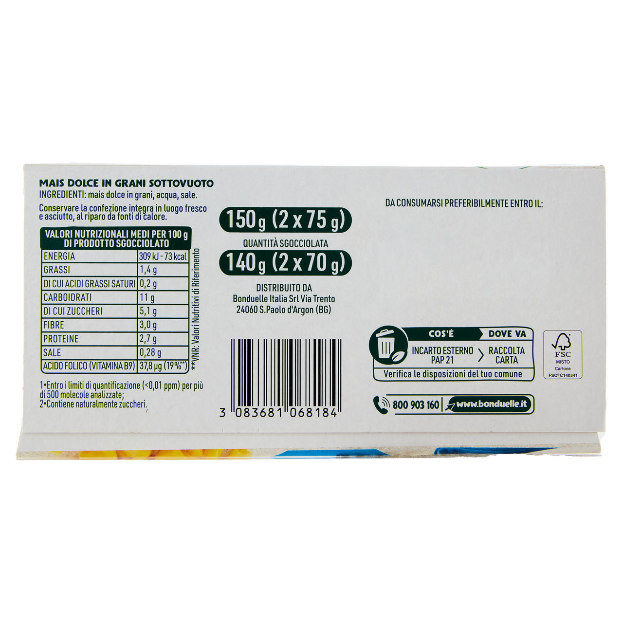 Mais sweet il tuo tocco  bonduelle cluster g70x2 - Immagine 41