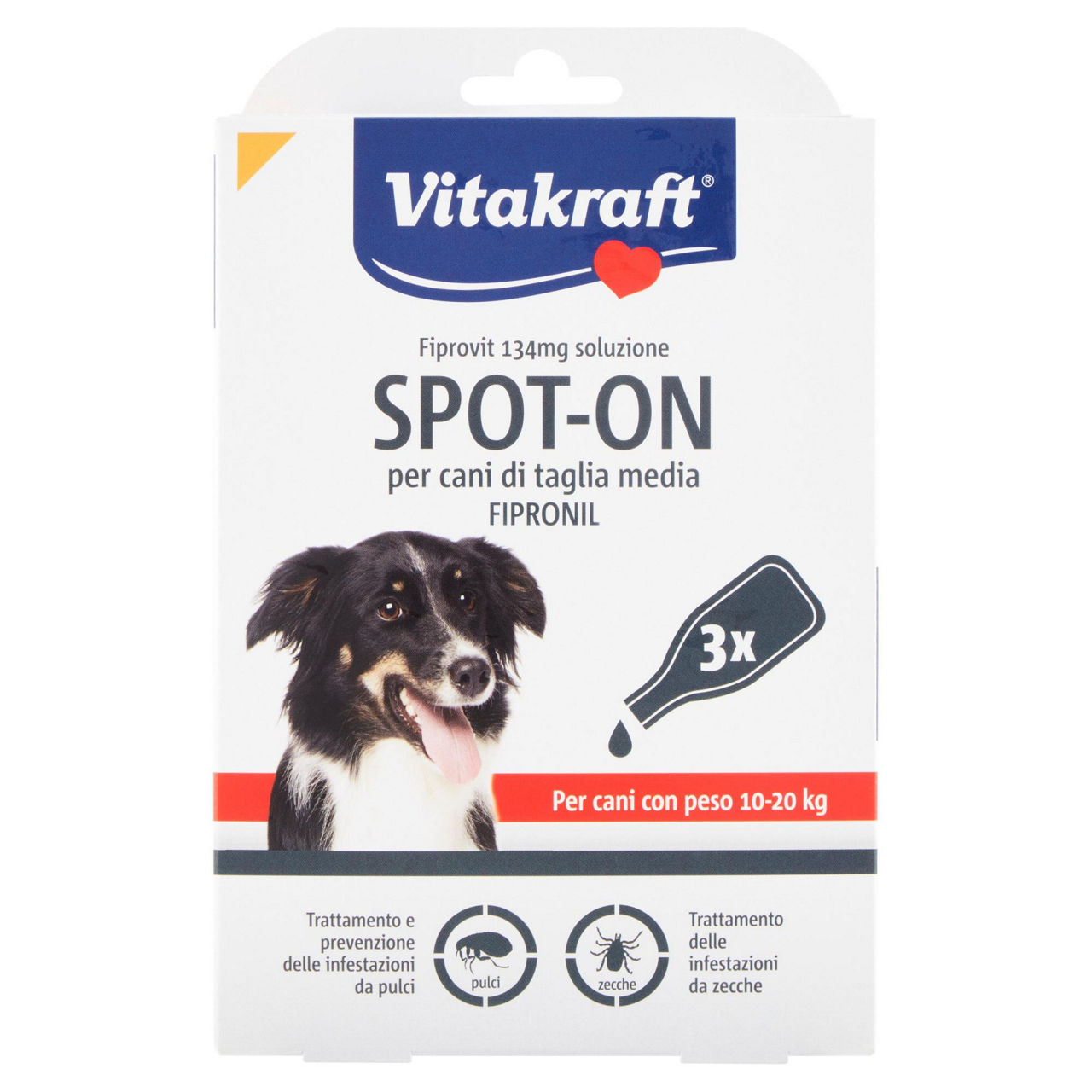 Repelt spot-on fipronil per cani di taglia media vitakraft scatola pz. 3