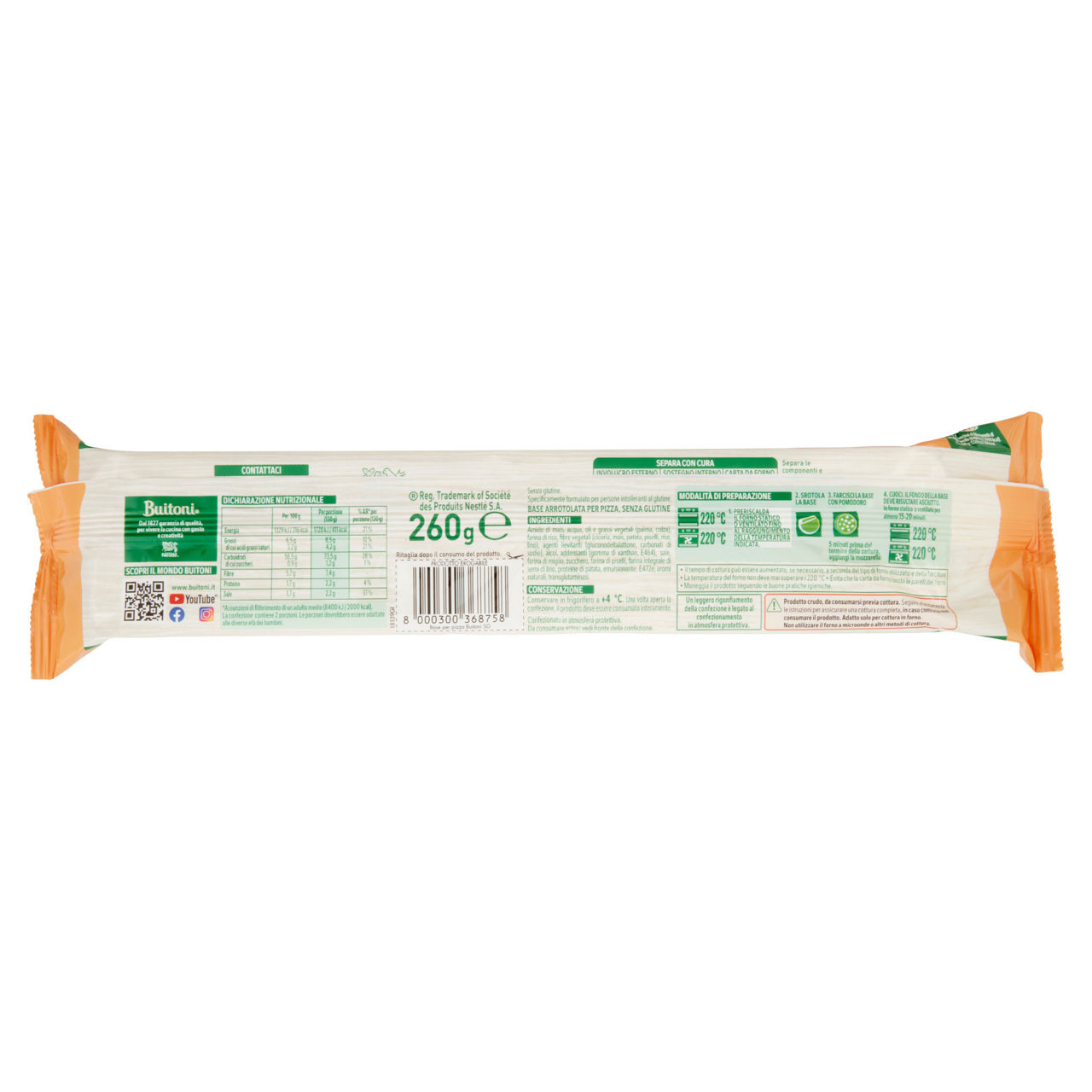Pasta fresca per pizza rotonda senza glutine 260 gr - Immagine 91