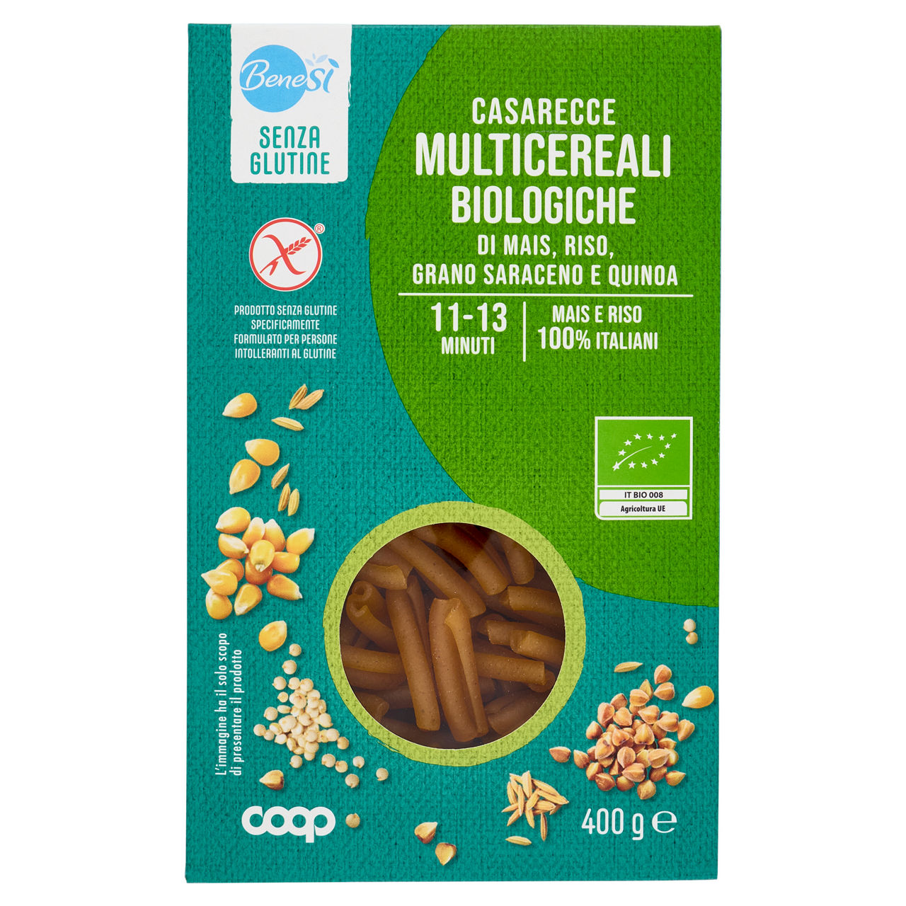 Caserecce pasta multicereali senza glutine bio 400 gr - Immagine 01