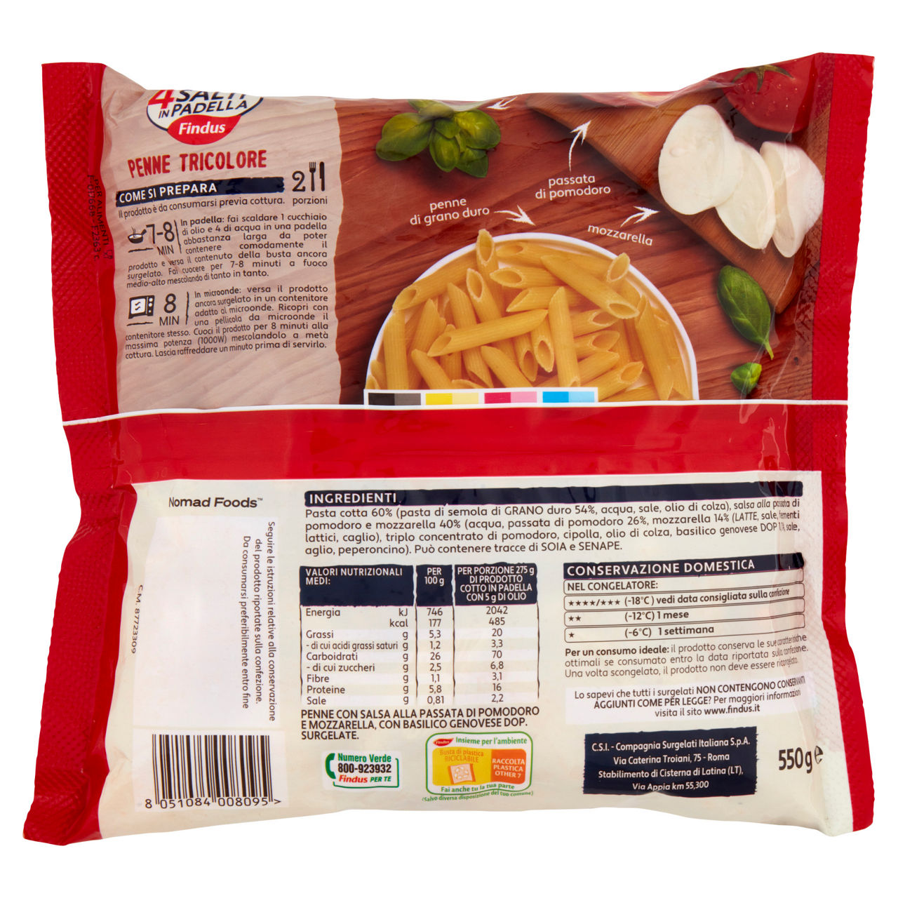 Penne tricolore surgelate 550 gr - Immagine 41
