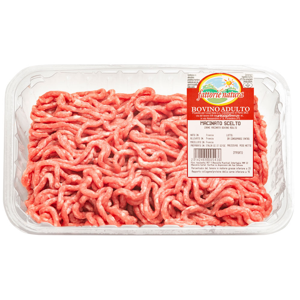 Macinato di bovino adulto