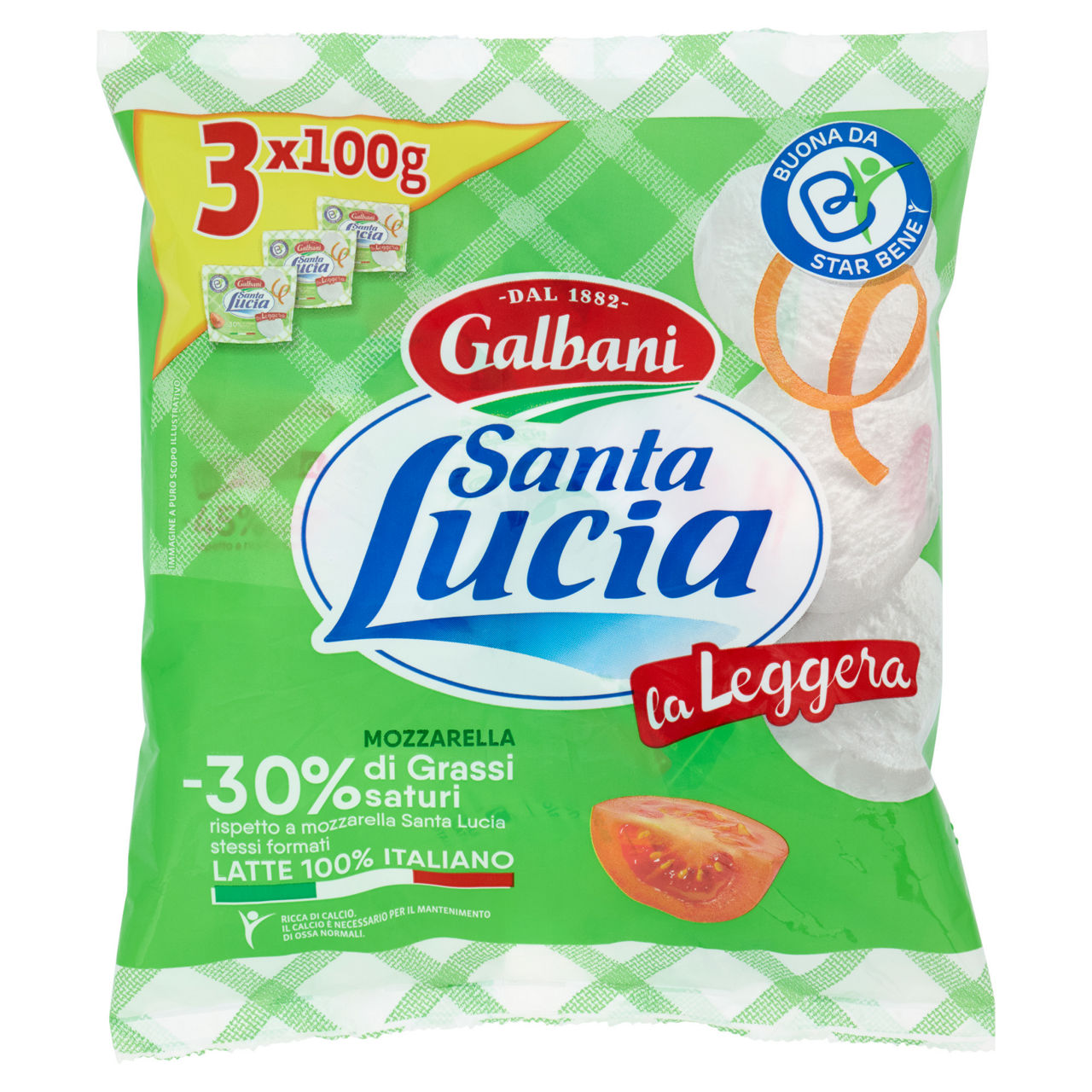 Mozzarella la leggera 3 pz da 100 gr - Immagine 01