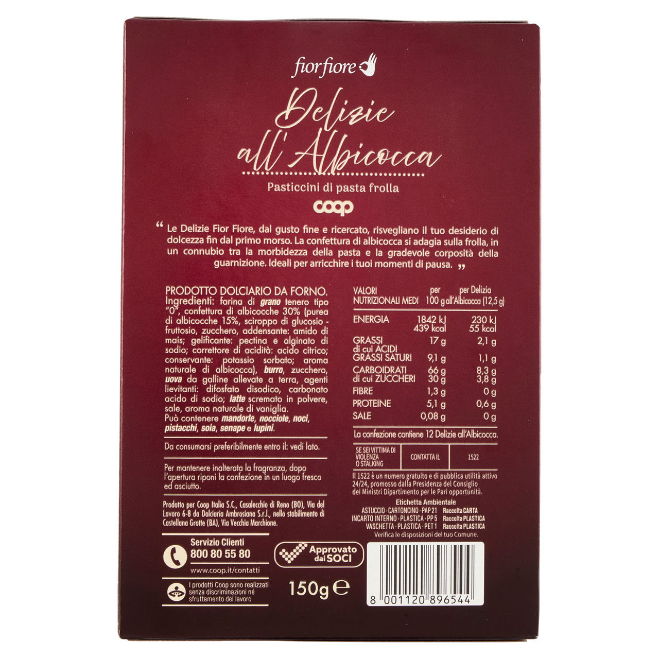 Pasticcini di pasta frolla delizie all'albicocca 150 gr - Immagine 41