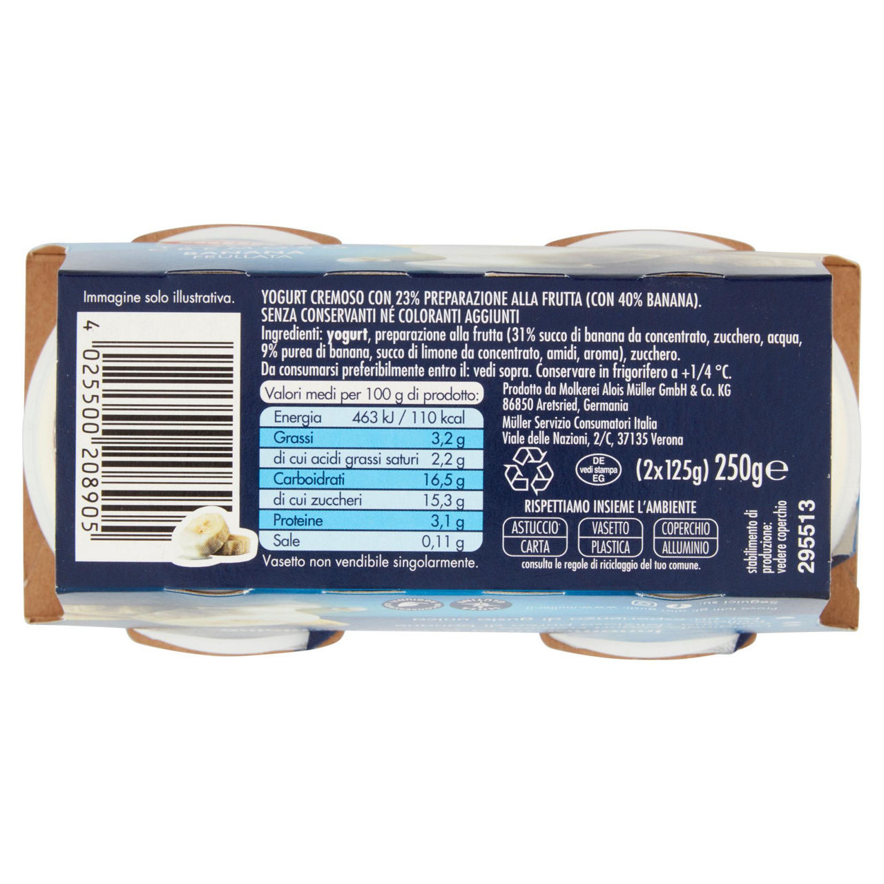 Yogurt cremoso banana frullata 2 pz da 125 gr - Immagine 51
