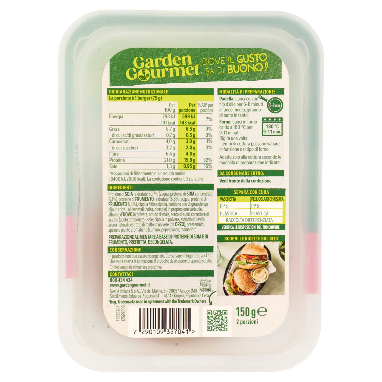 Burger vegetali di soia e frumento 150 gr - Immagine 41