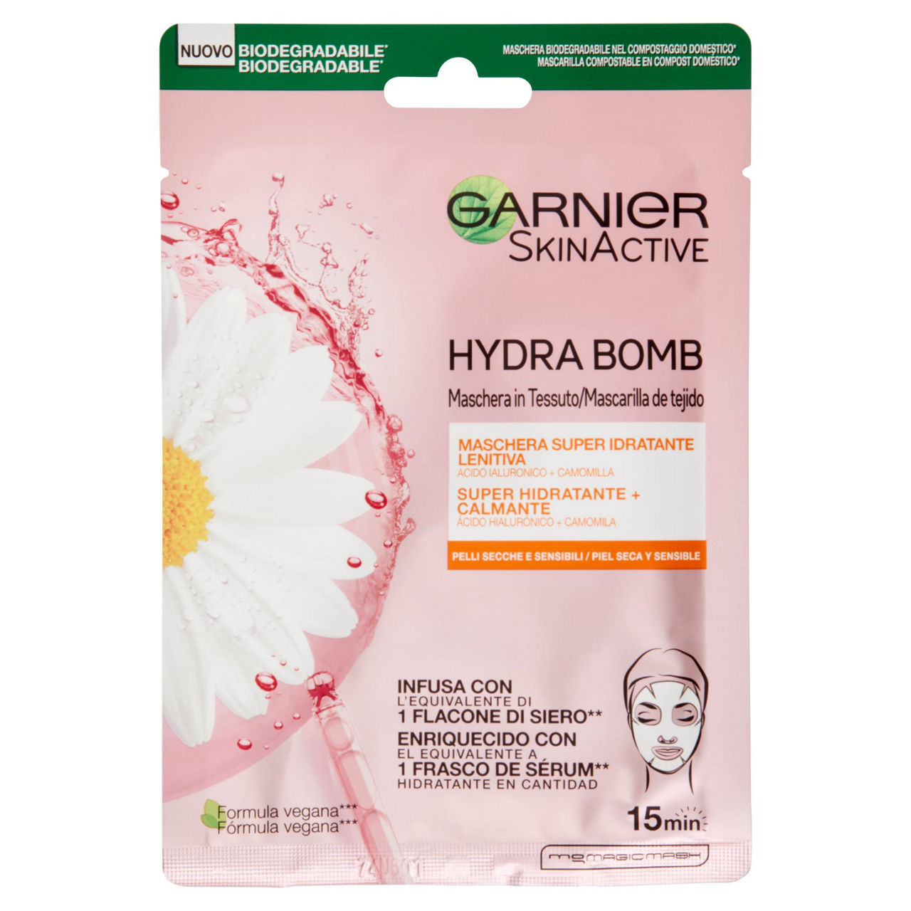 Maschera viso in tessuto lenitiva Hydra Bomb 1 pz