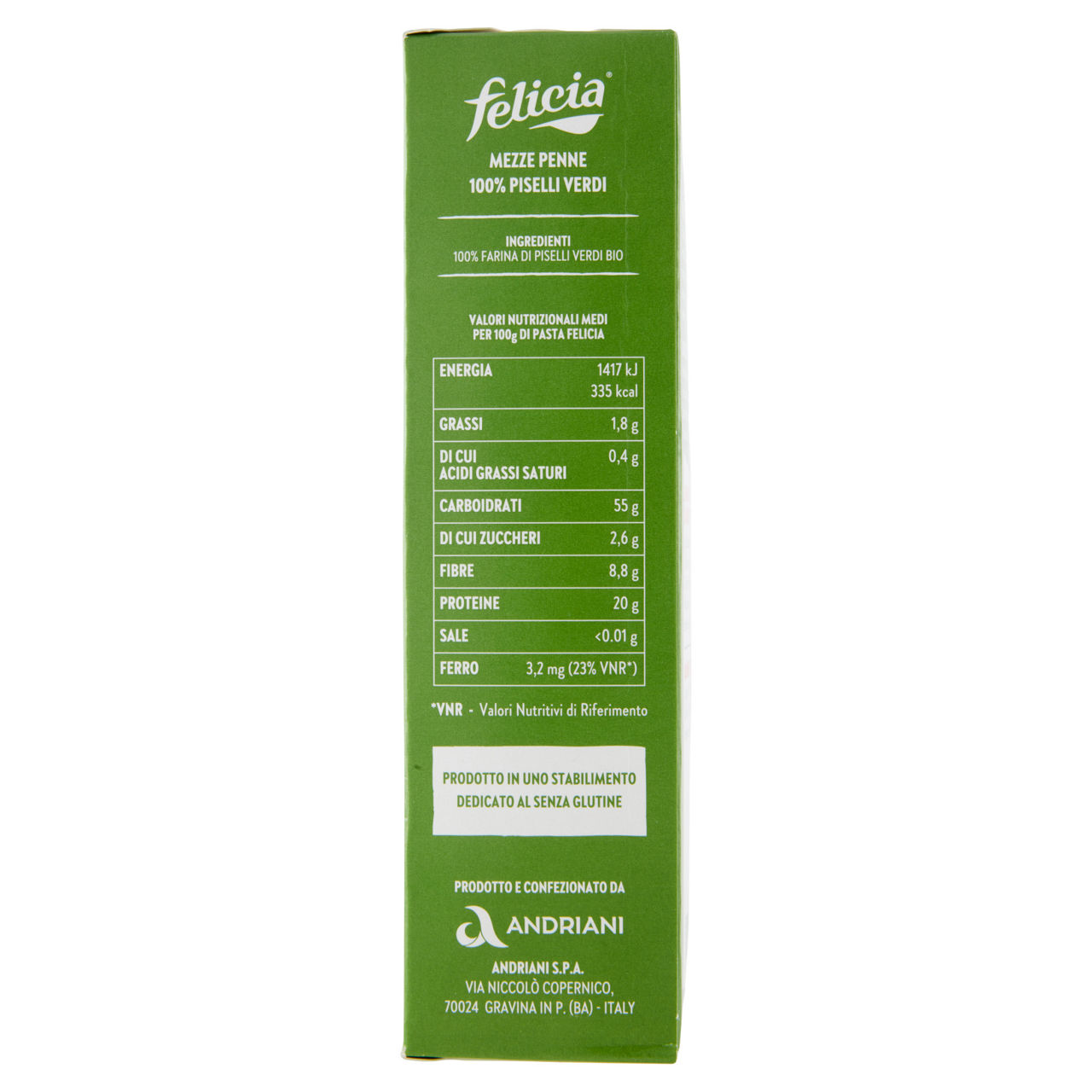 Mezze penne pasta di piselli verdi bio 250 gr - Immagine 31