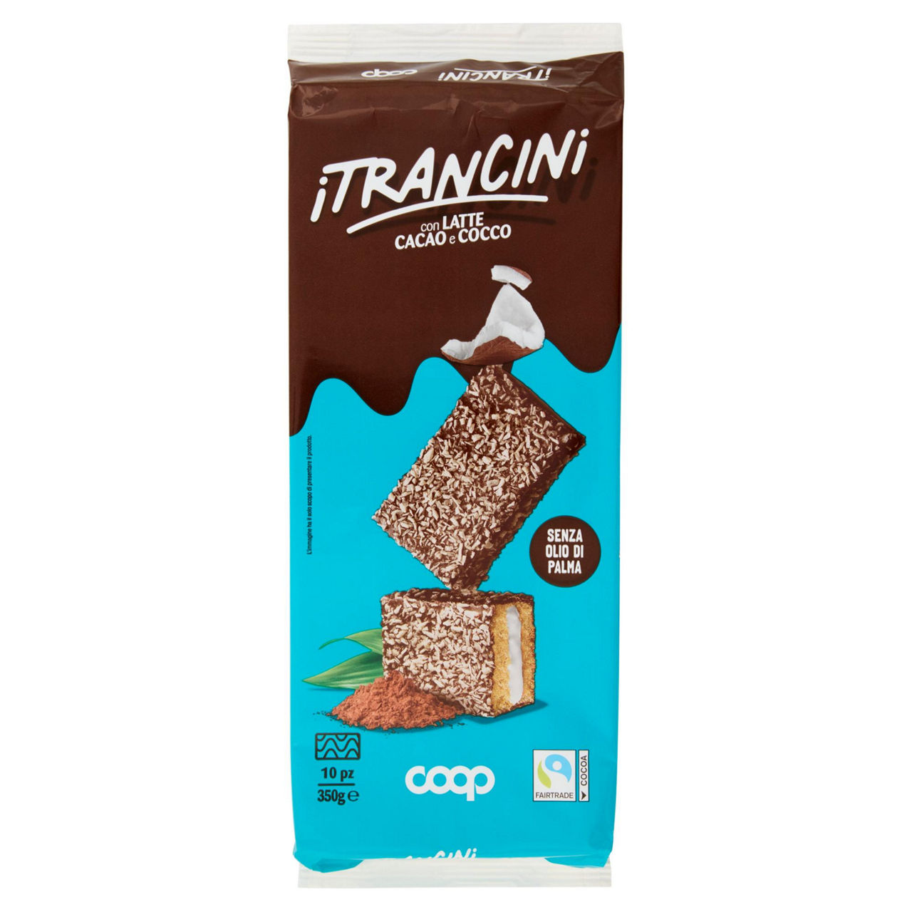 Trancini con latte cacao e cocco 10 pz 350 gr - Immagine 01