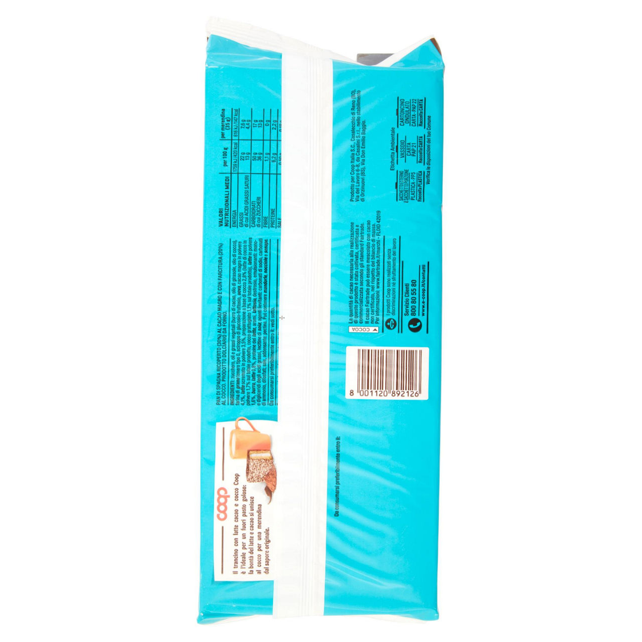 Trancini con latte cacao e cocco 10 pz 350 gr - Immagine 11