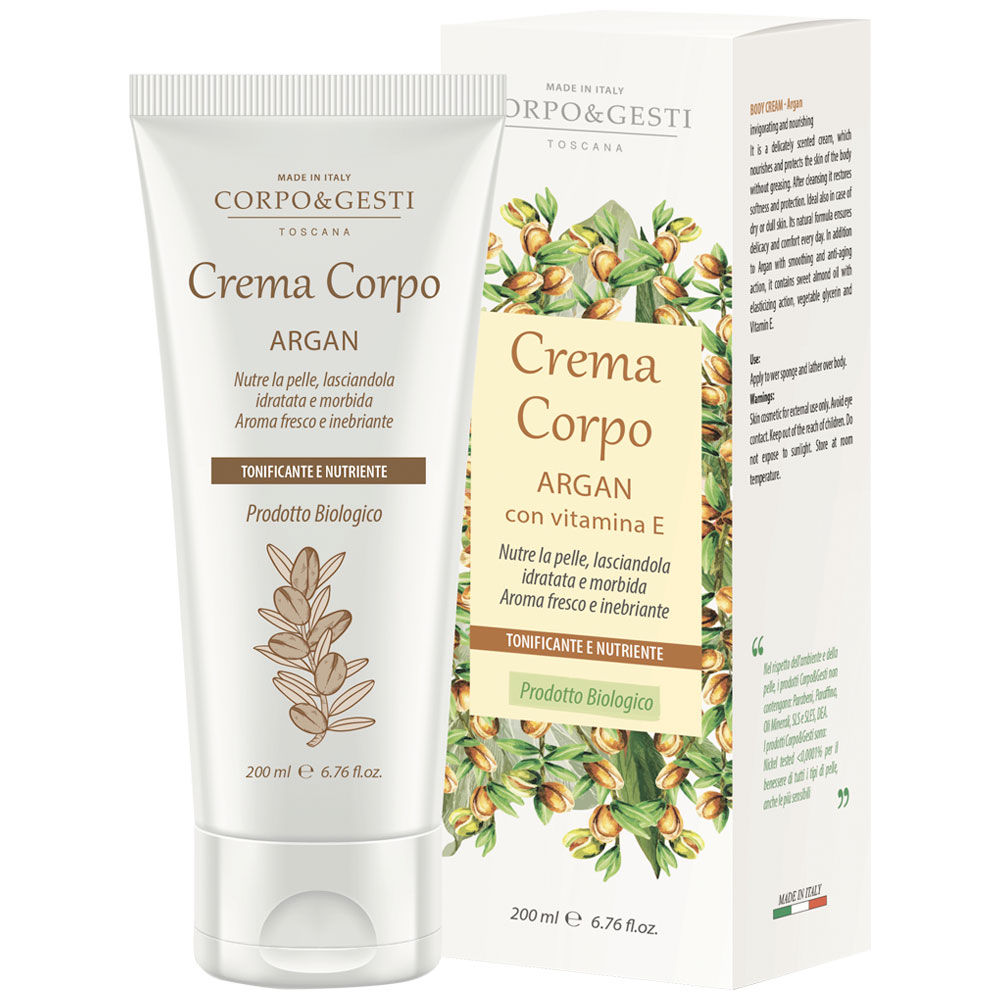 Crema corpo biologica  all'argan corpo e gesti 200ml. - Immagine 01