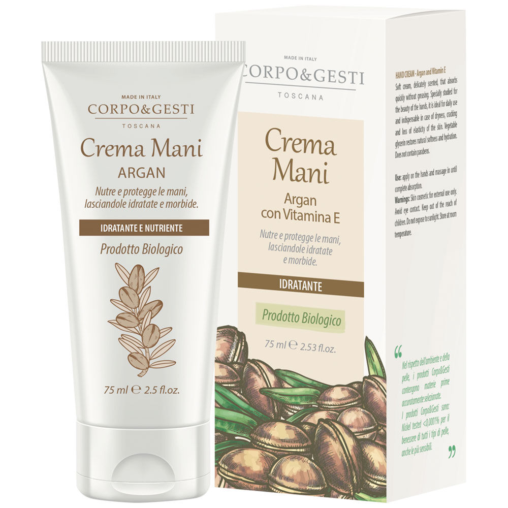 Crema mani biologica all'argan corpo&gesti 75ml