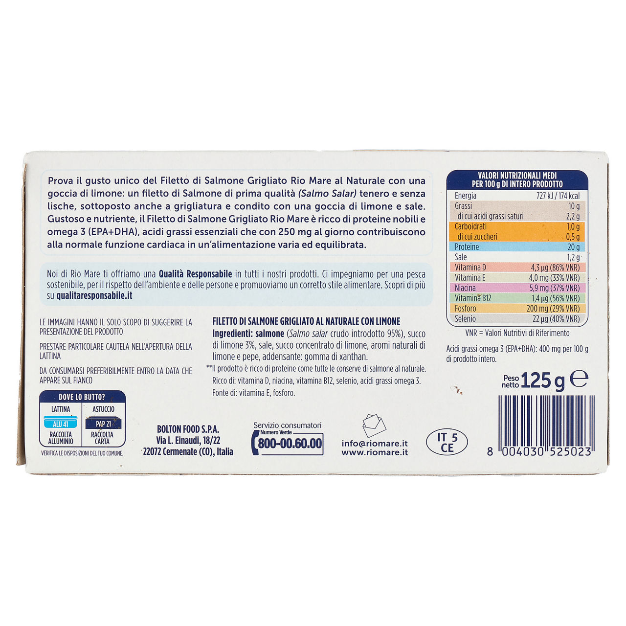 Filetto di salmone al naturale grigliato 125 g - Immagine 51