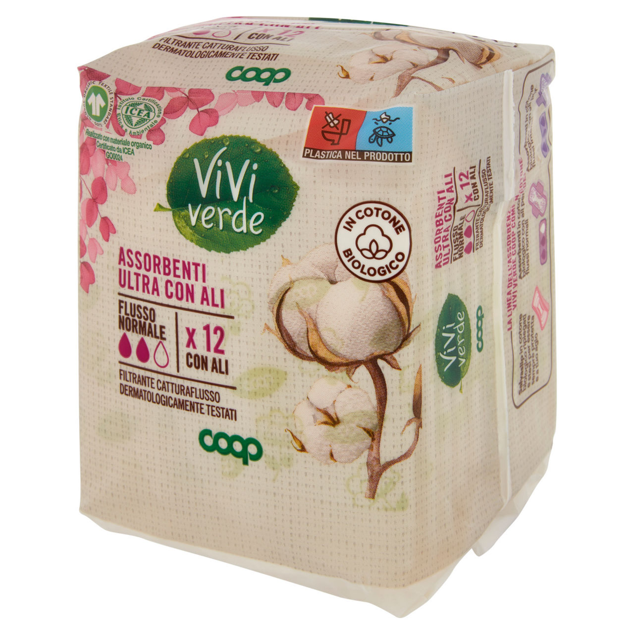 Assorbenti ultra con ali in cotone biologico flusso normale vivi verde 12 pz - Immagine 61