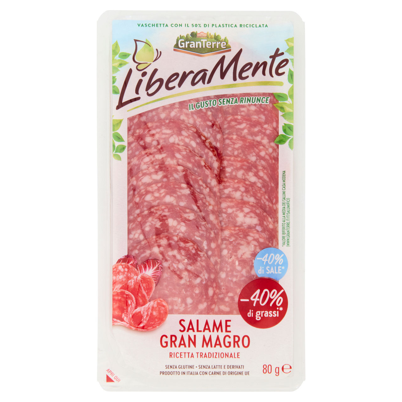 Salame gran magro affettato 80 gr - Immagine 01