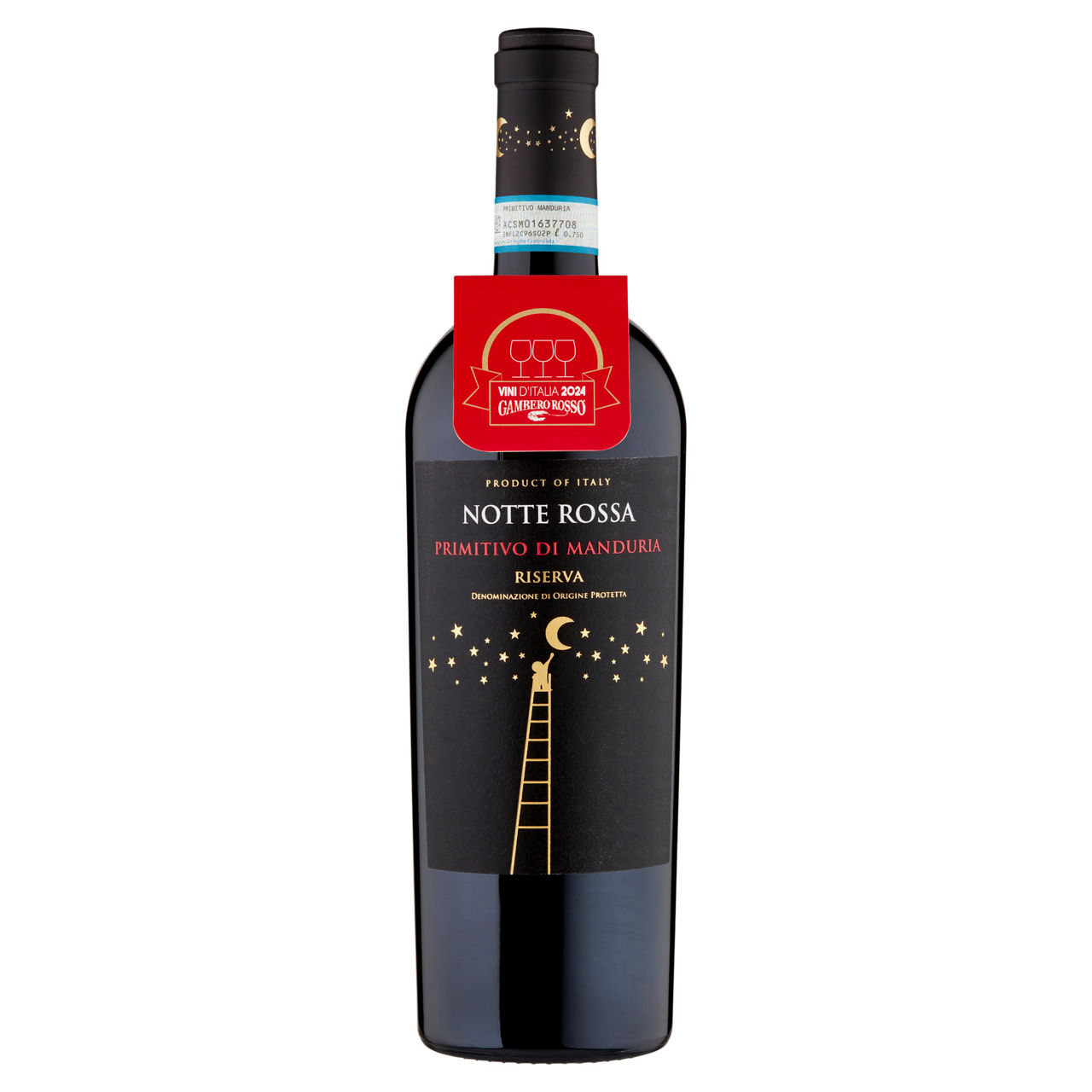 Vino rosso Primitivo di Manduria DOP Notte Rossa riserva 750 ml  - Immagine 01