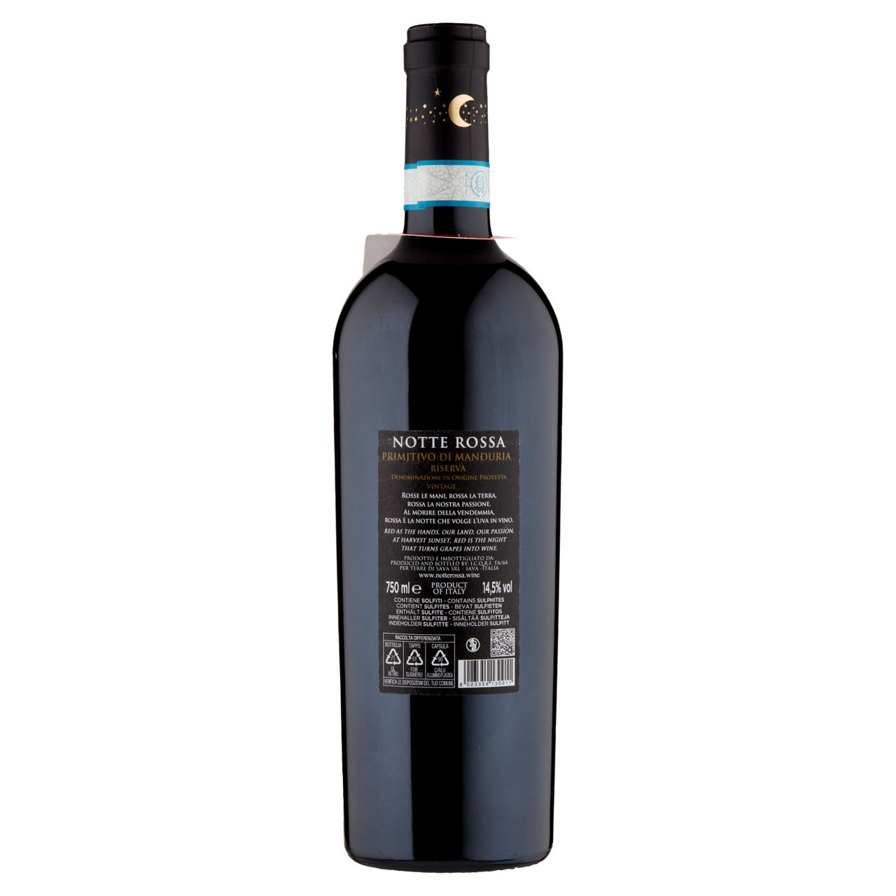 Vino rosso Primitivo di Manduria DOP Notte Rossa riserva 750 ml  - Immagine 41