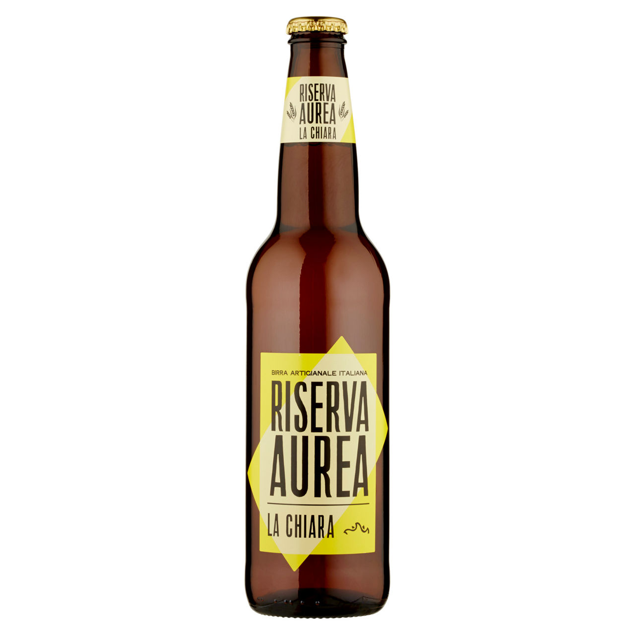 Birra chiara artigianale Riserva Aurea in bottiglia 500 ml  - Immagine 01