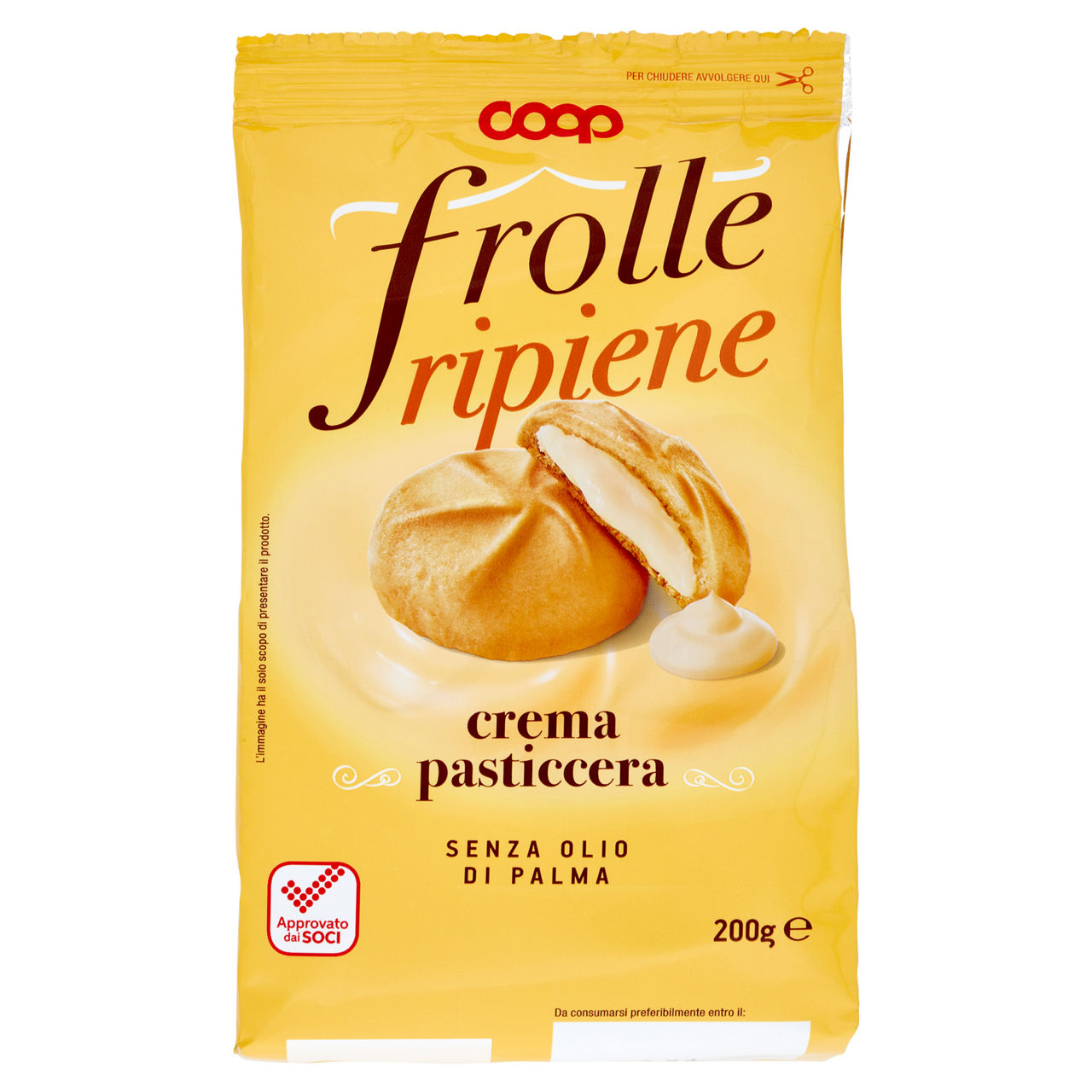 Frolle ripiene con crema di pasticceria 200 gr - Immagine 01