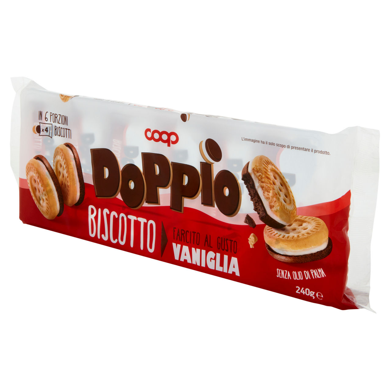 Snack biscotto farcito al gusto di vaniglia 6 pz x 40 gr - Immagine 51