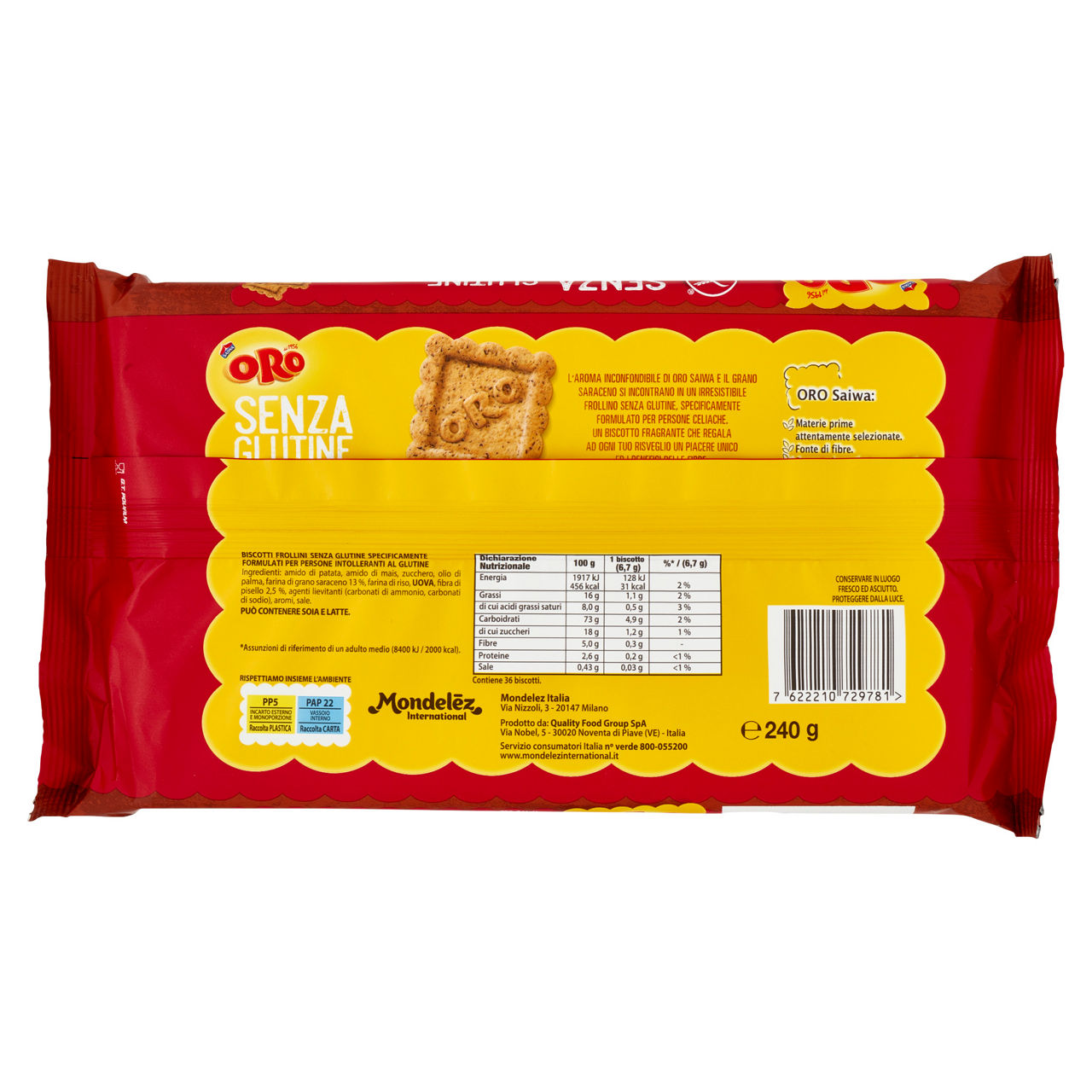 Biscotti frollini secchi al grano saraceno senza glutine 6 monoporzioni 240 gr - Immagine 31
