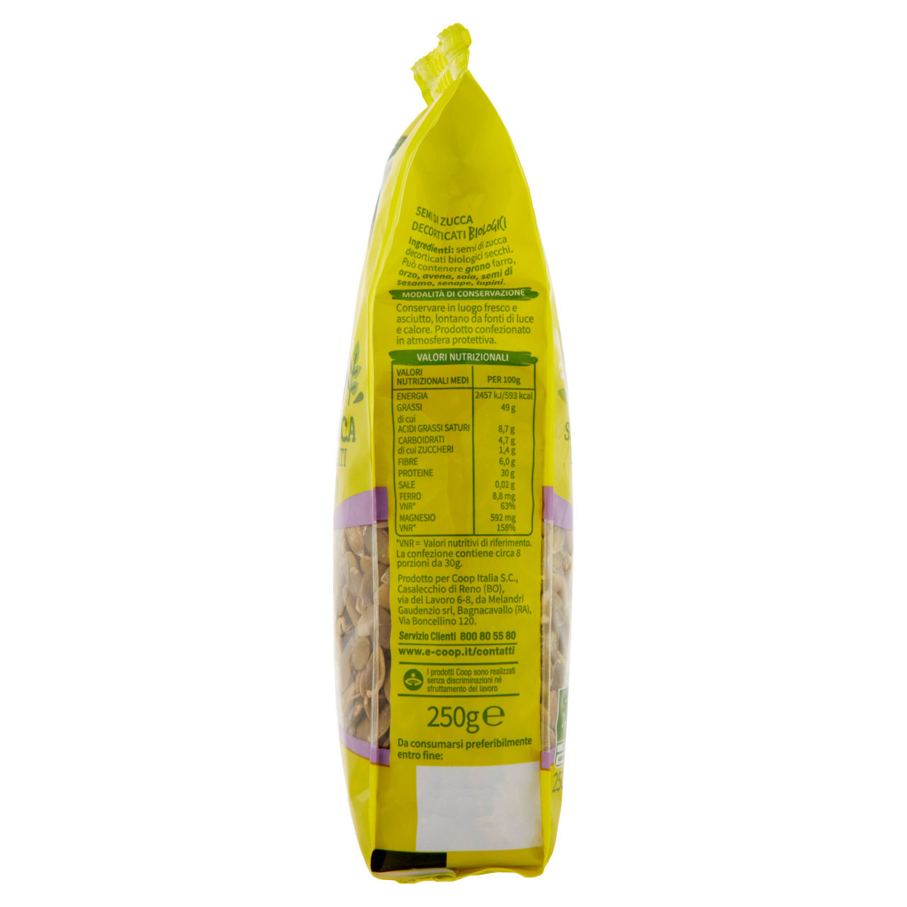 Semi di zucca decorticati bio 250 gr - Immagine 91