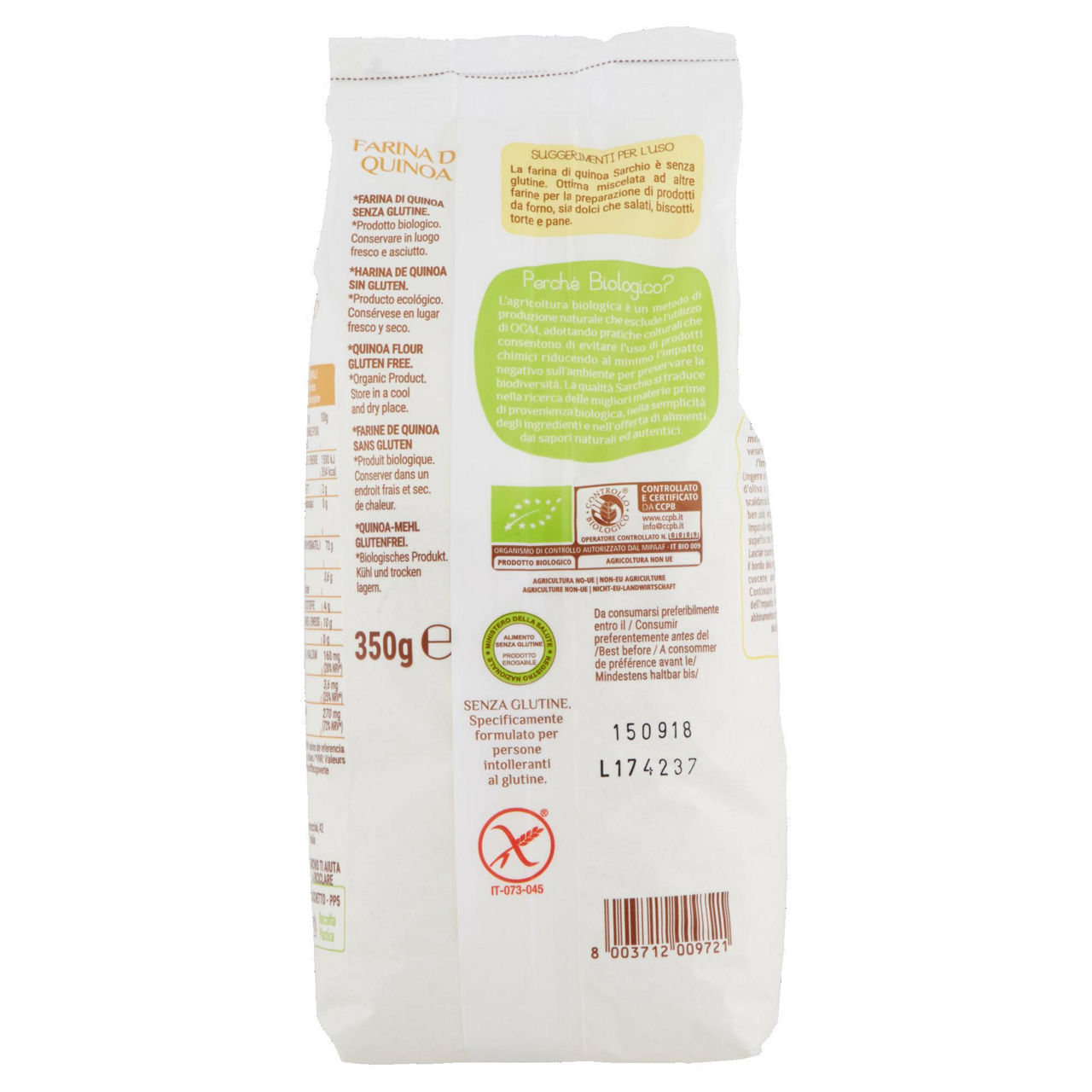 Farina di quinoa bio senza glutine 350 gr - Immagine 21