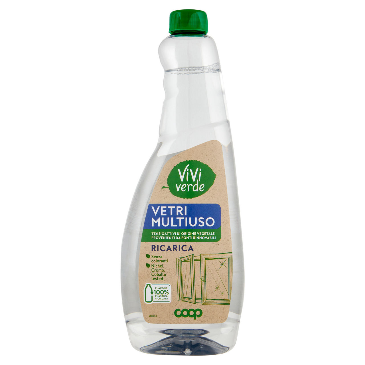 Vetri multiuso ricarica vivi verde 750 ml