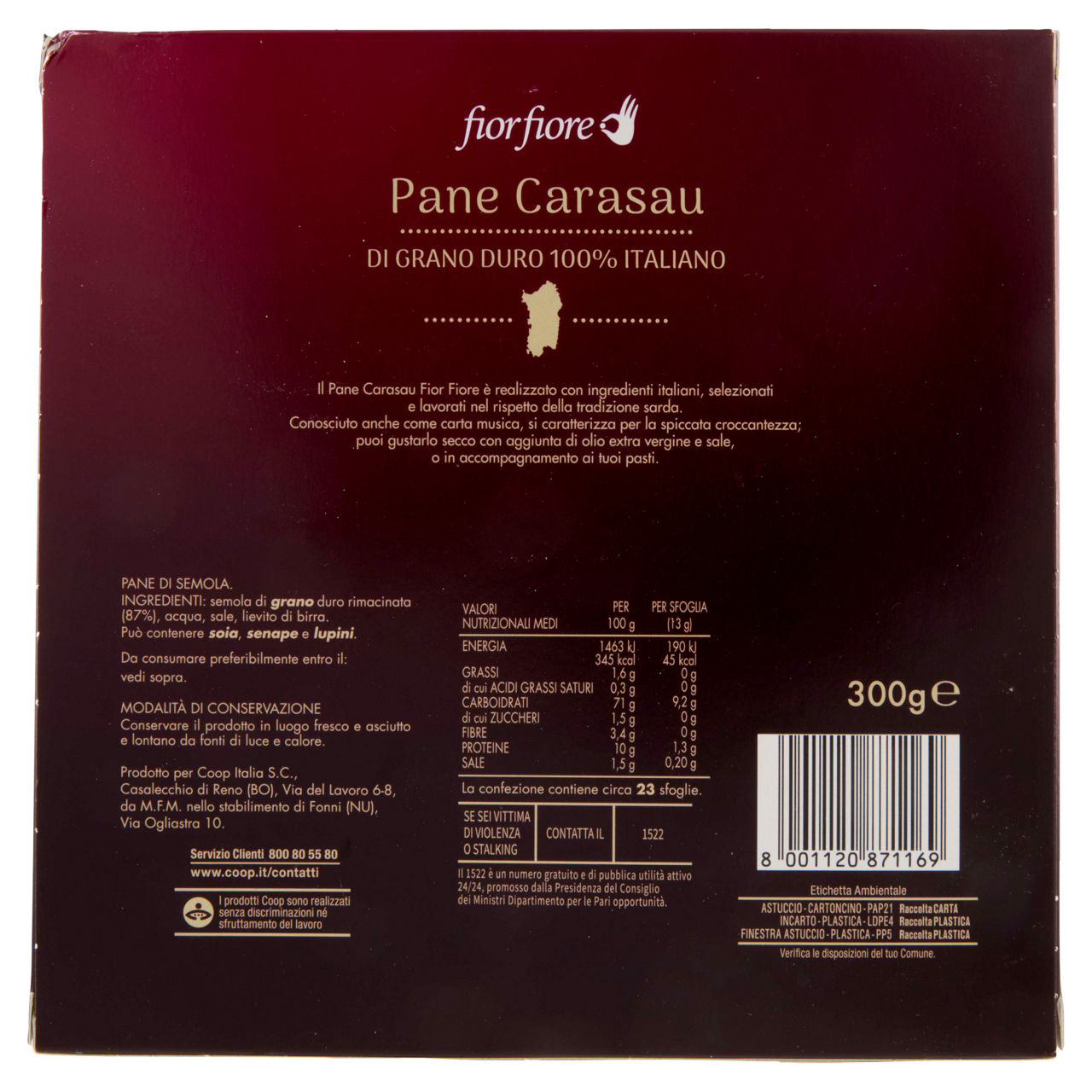 Pane carasau fior fiore coop scatola gr. 300 - Immagine 21