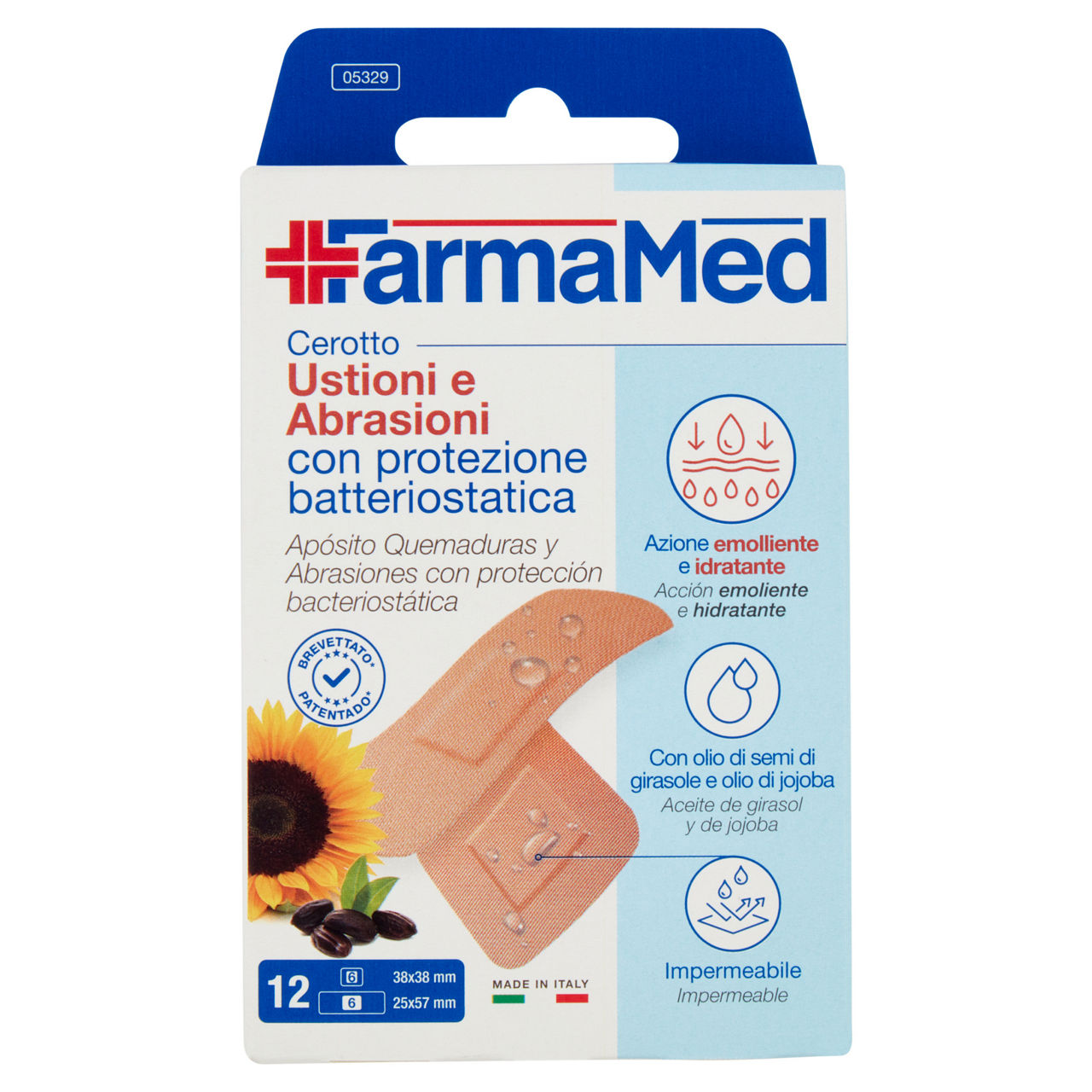 Cerotti farmamed abatox+neoactive ustioni e abrasioni imperm. 2 form. pz. 12 - Immagine 01