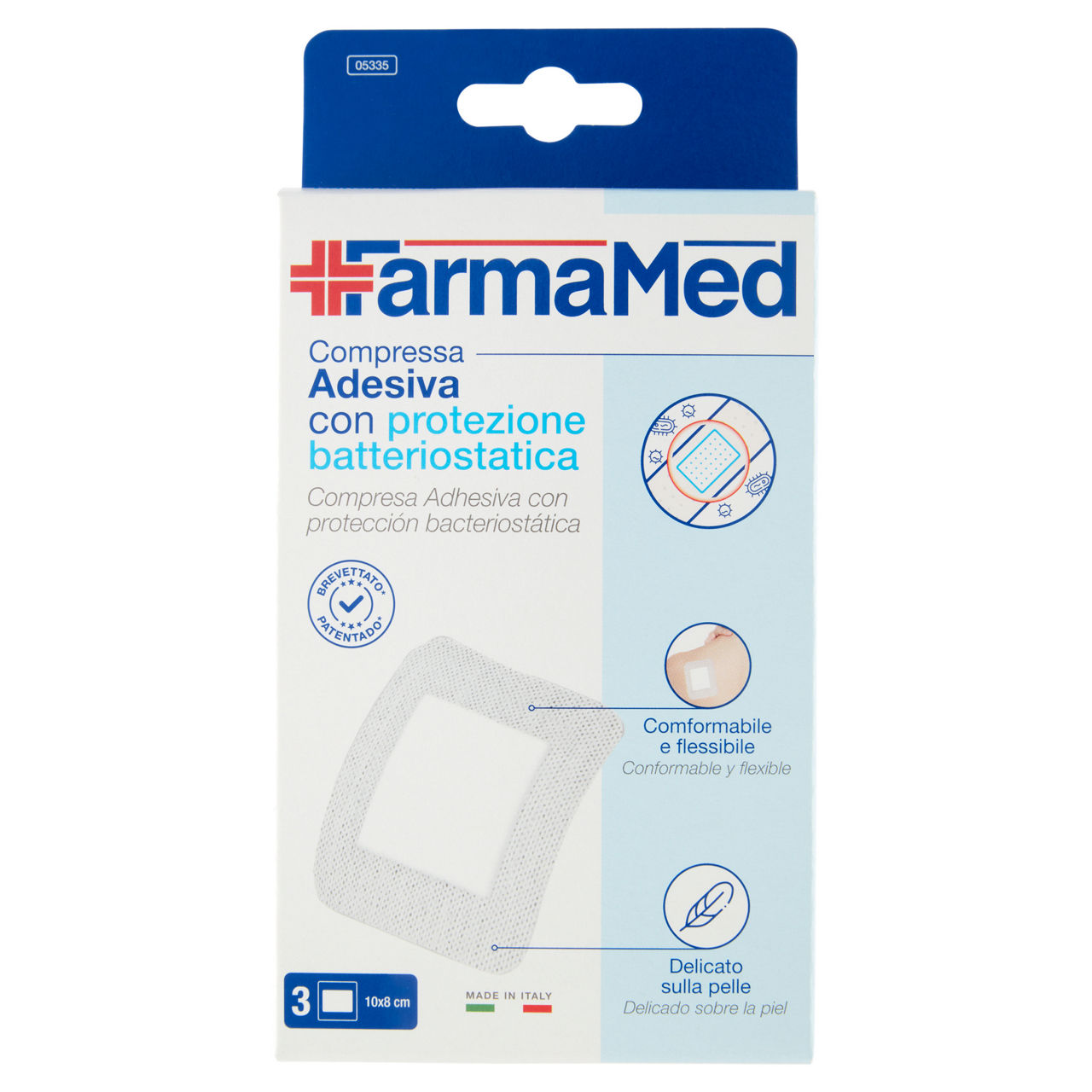 Compresse farmamed abatox pelli sensibili adesive ipo 1 formato pz. 3 - Immagine 01