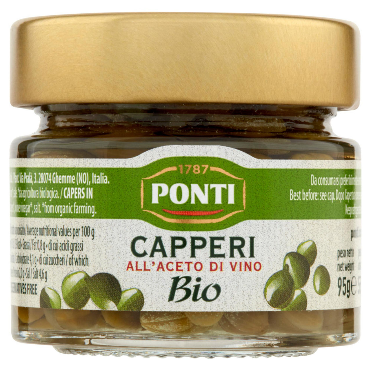 Capperi sottaceto bio ponti g 95 sgocc. g 55 - Immagine 01