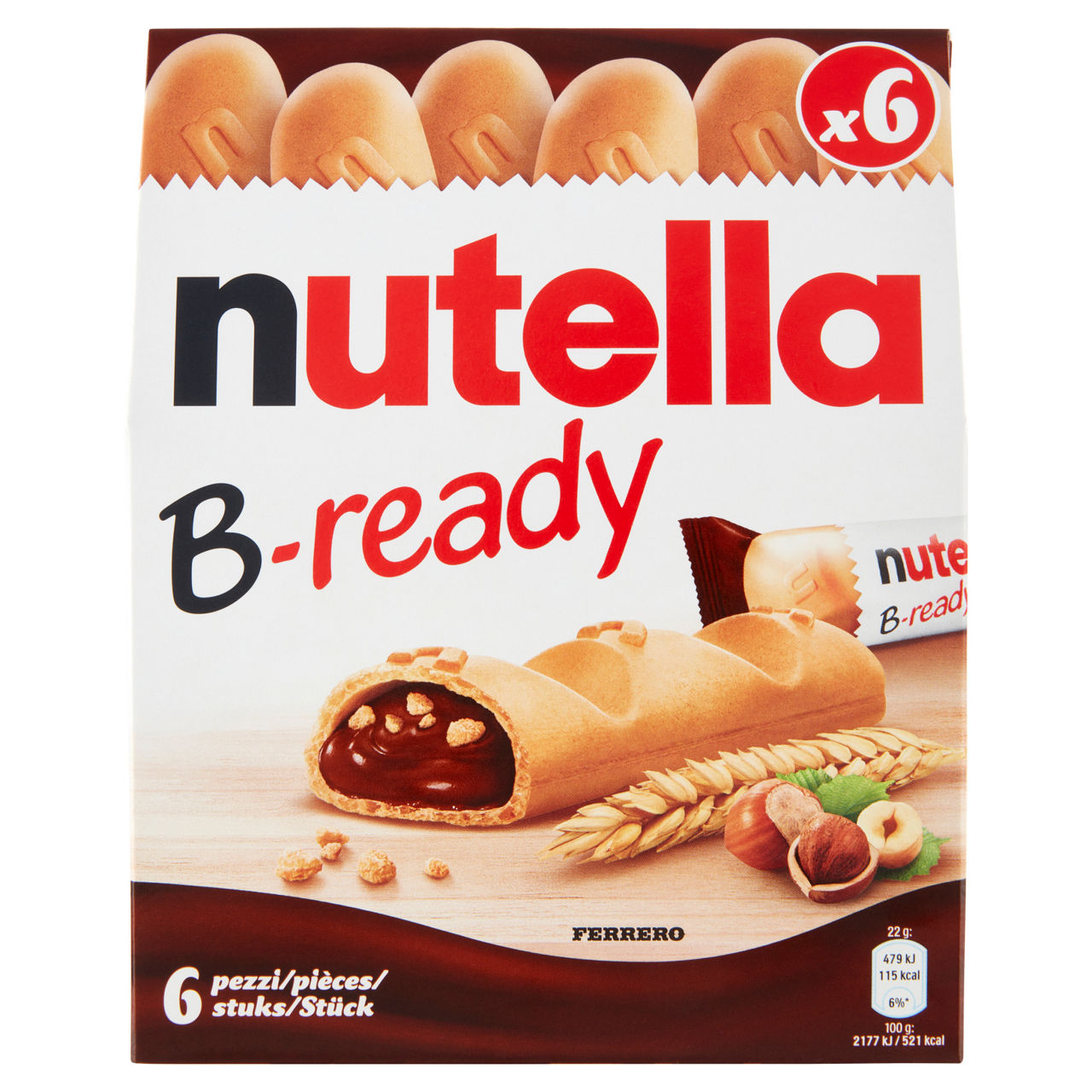 Biscotti Nutella B-Ready 6 pz x 22 gr - Immagine 01